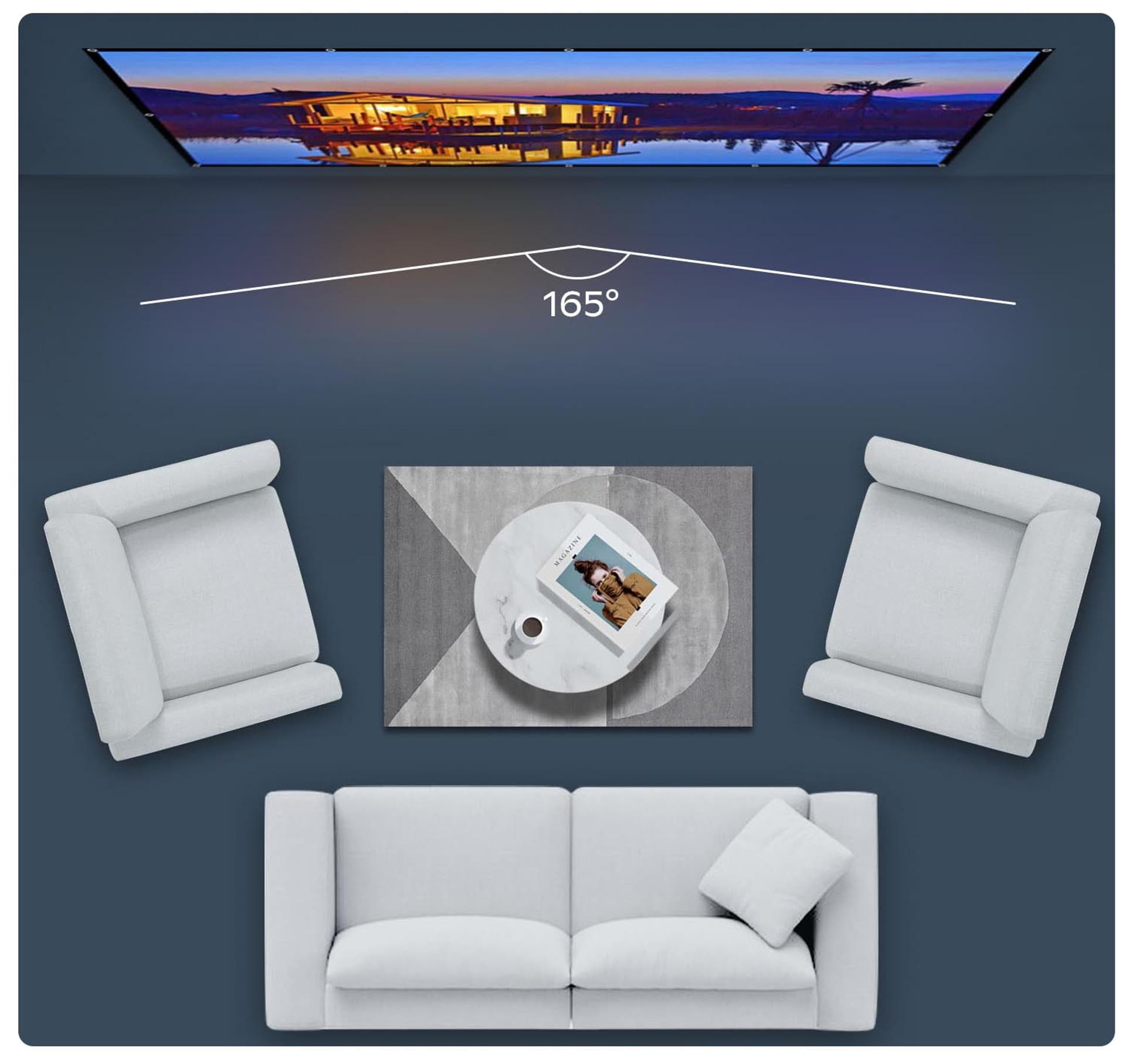 

Przenośny ekran projekcyjny zewnętrzn 120'' 16:9