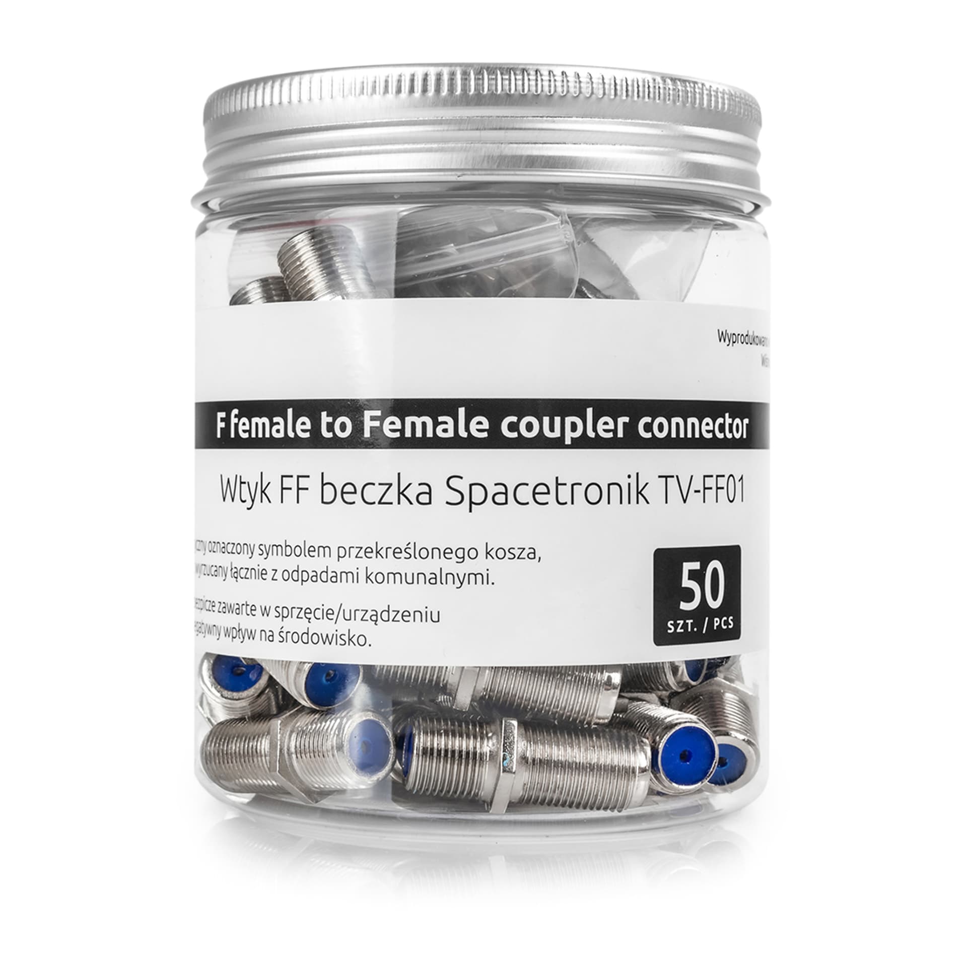 

Wtyk FF beczka HQ Spacetronik TV-FF01 Box 50szt