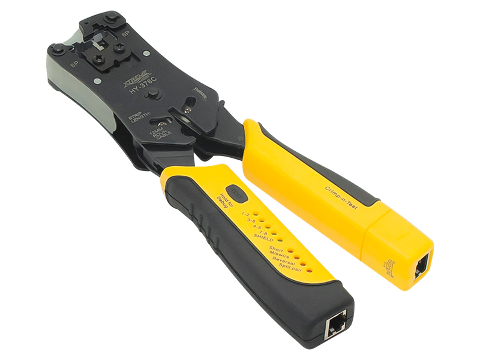 

4658# Zaciskarka dla wtyków 6p,8p+tester kabli