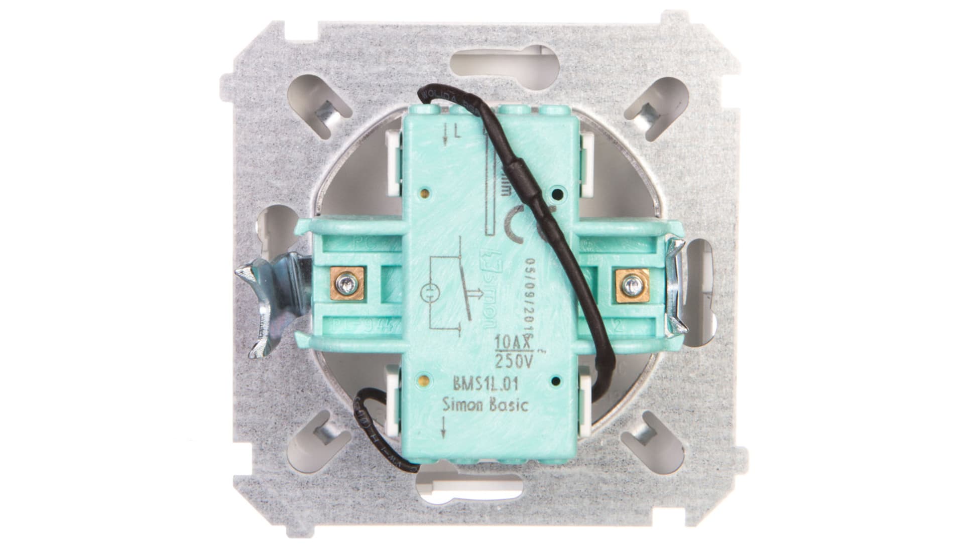 

Simon Basic Przycisk światło z podświetleniem 10AX 250V zaciski śrubowe srebrny mat BMS1L.01/43