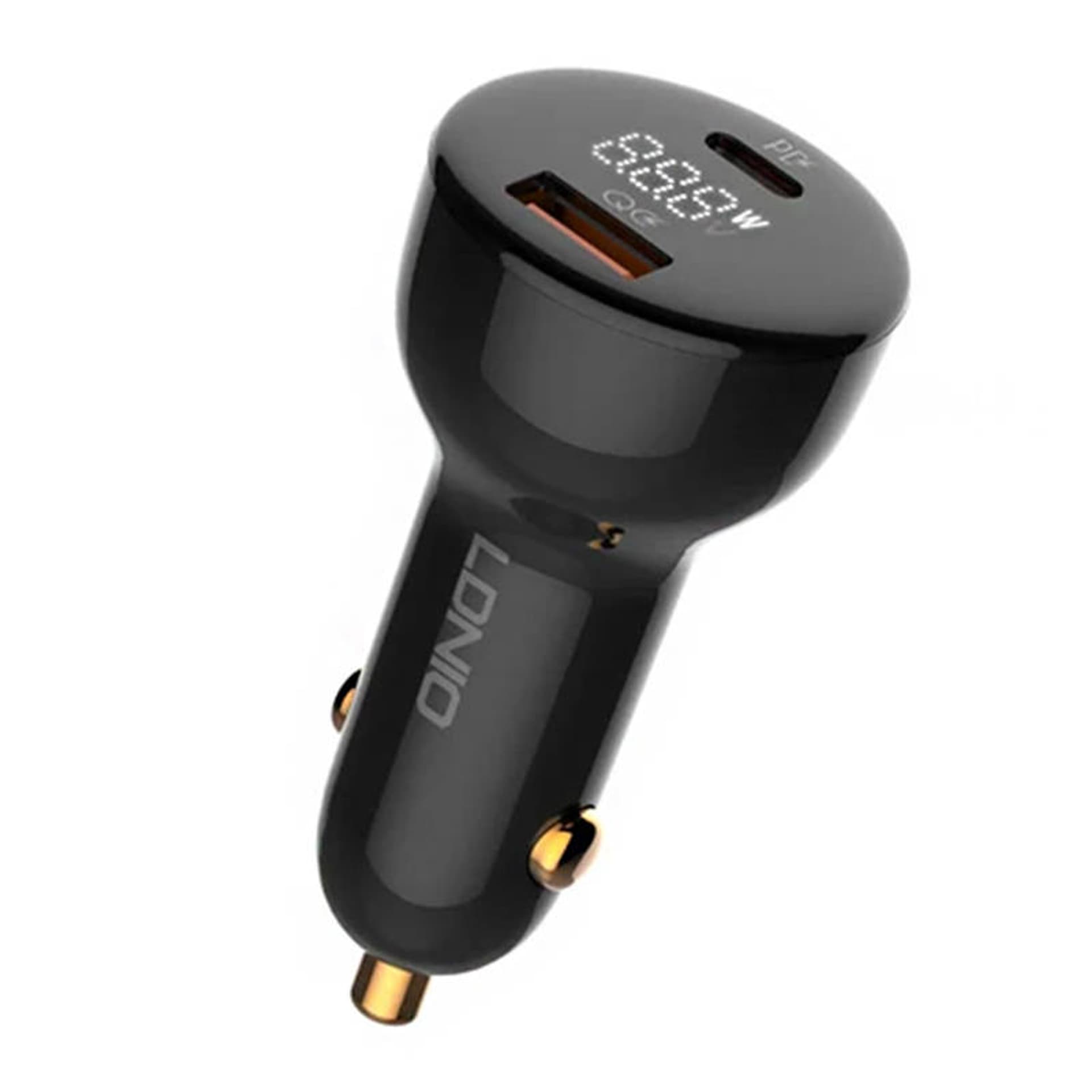 

Ładowarka samochodowa LDNIO C101, USB + USB-C, 100W + kabel USB do Micro USB (czarna)