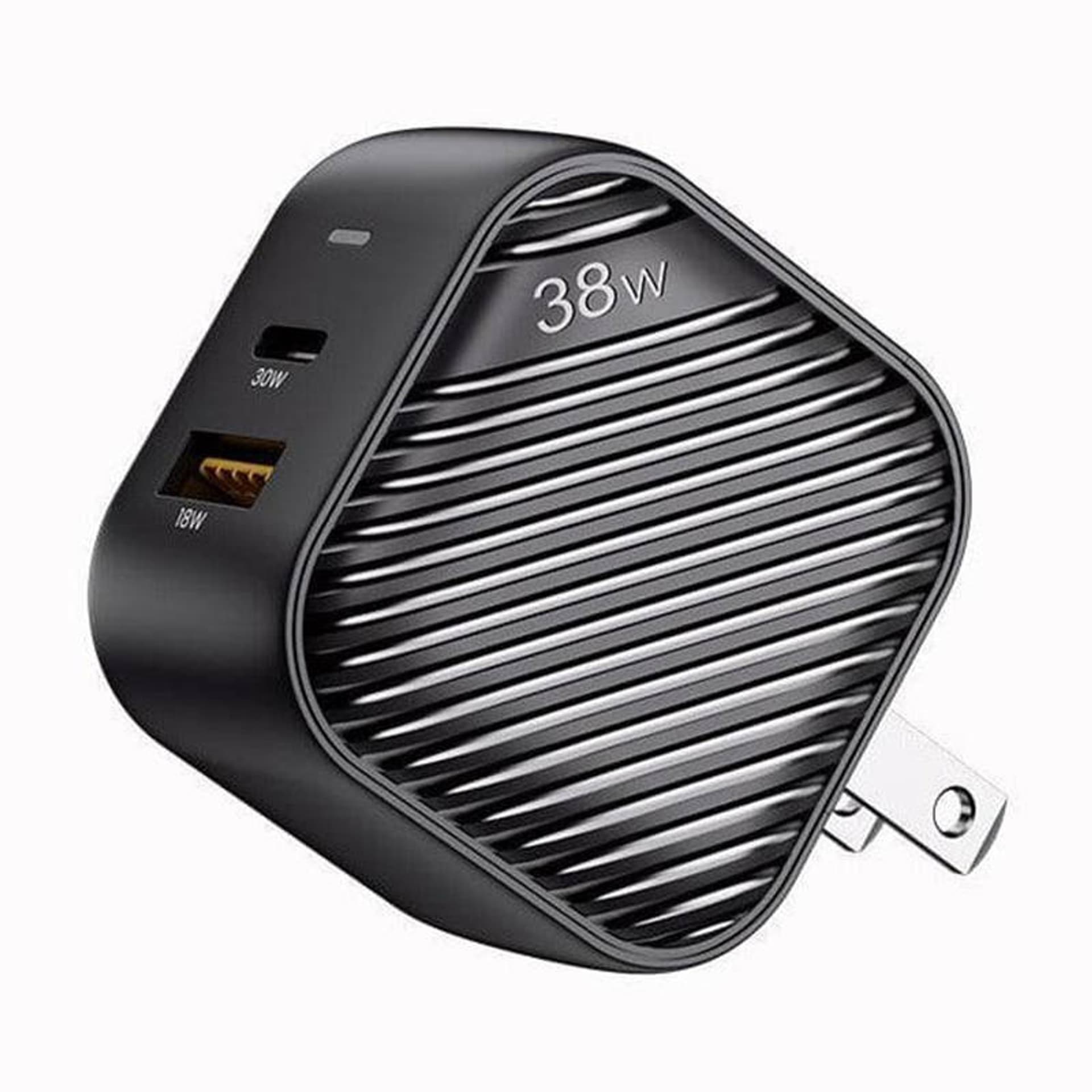

Ładowarka sieciowa INVZI GanHub USB-C + USB, 38W, EU/UK/AU/US (czarna)