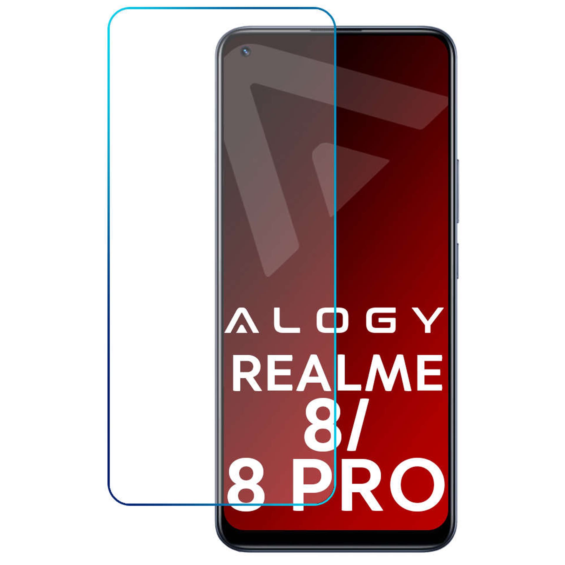 

Szkło hartowane 9H Alogy szybka ochronna na ekran do Realme 8 / 8 Pro