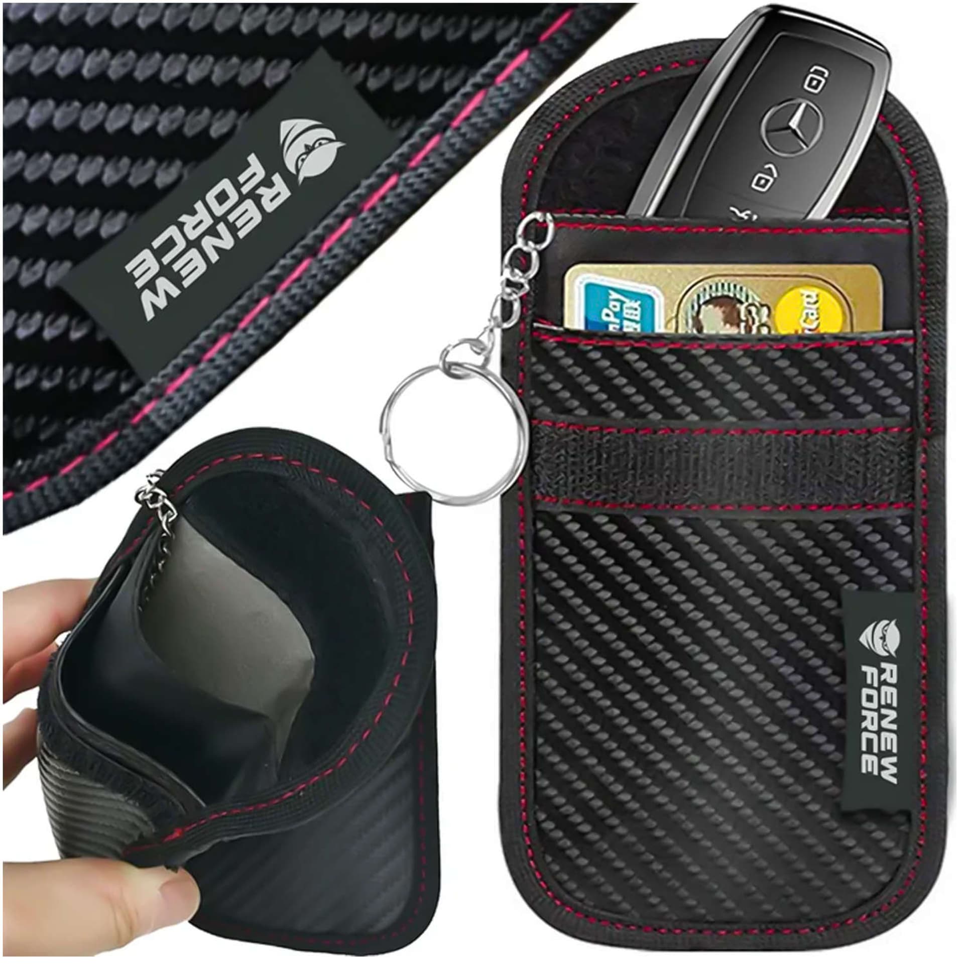 

Etui antykradzieżowe na klucze ochronne Portfel antykradzieżowy inteligentny RFID etui na karty czarne