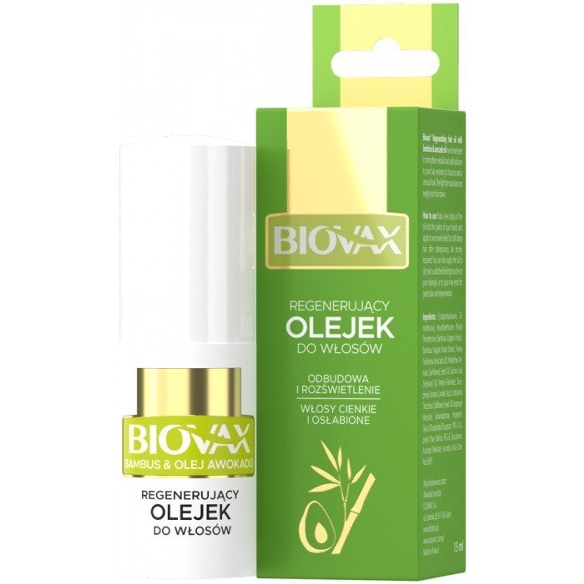 

L`BIOTICA Biovax Hair Regenerujący Olejek do włosów cienkich i osłabionych 15ml