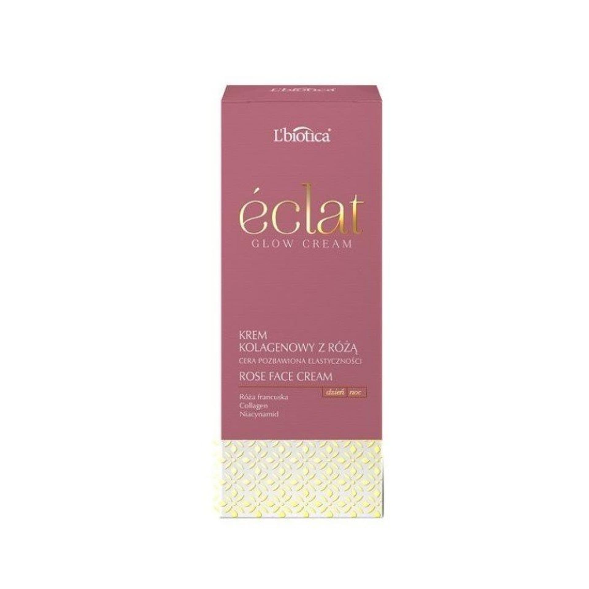 

L`Biotica Eclat Glow Cream Krem kolagenowy z Różą Francuską na dzień i noc 50ml