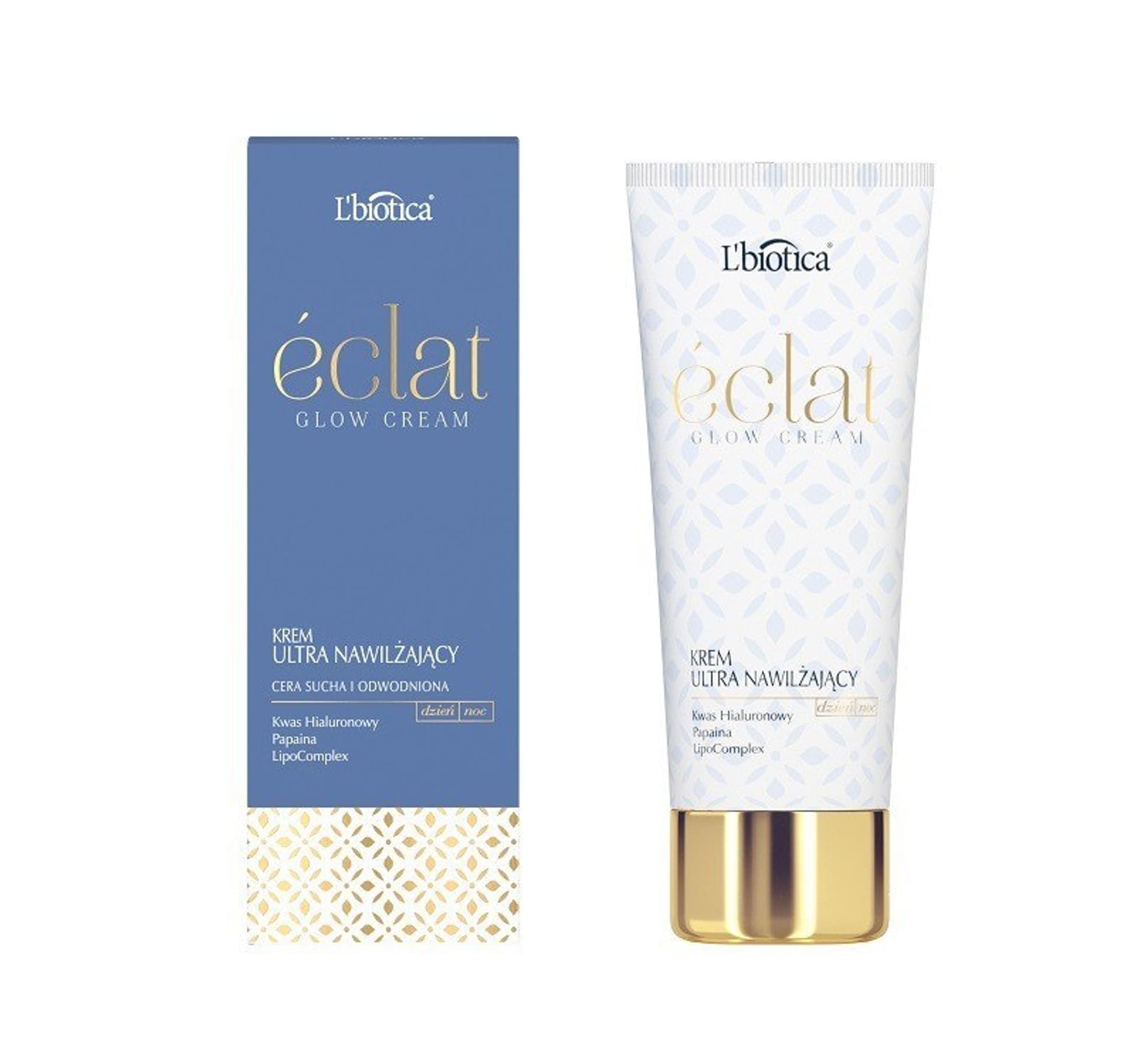 

L'Biotica Eclat Glow Cream Krem ultra nawilżający z Kwasem Hialuronowym na dzień i noc 50ml