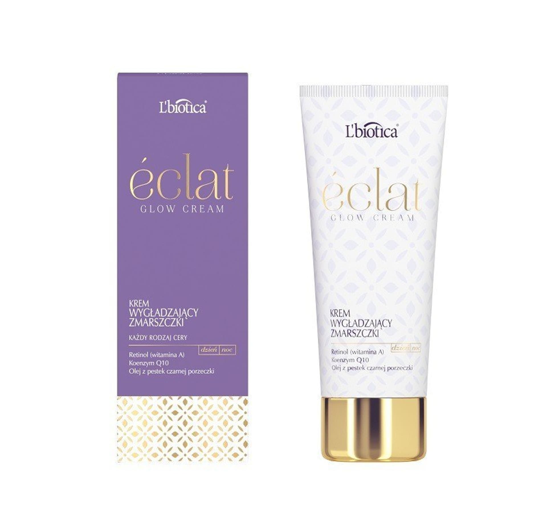 

L'Biotica Eclat Glow Cream Krem wygładzający zmarszczki z Retinolem na dzień i noc 50ml