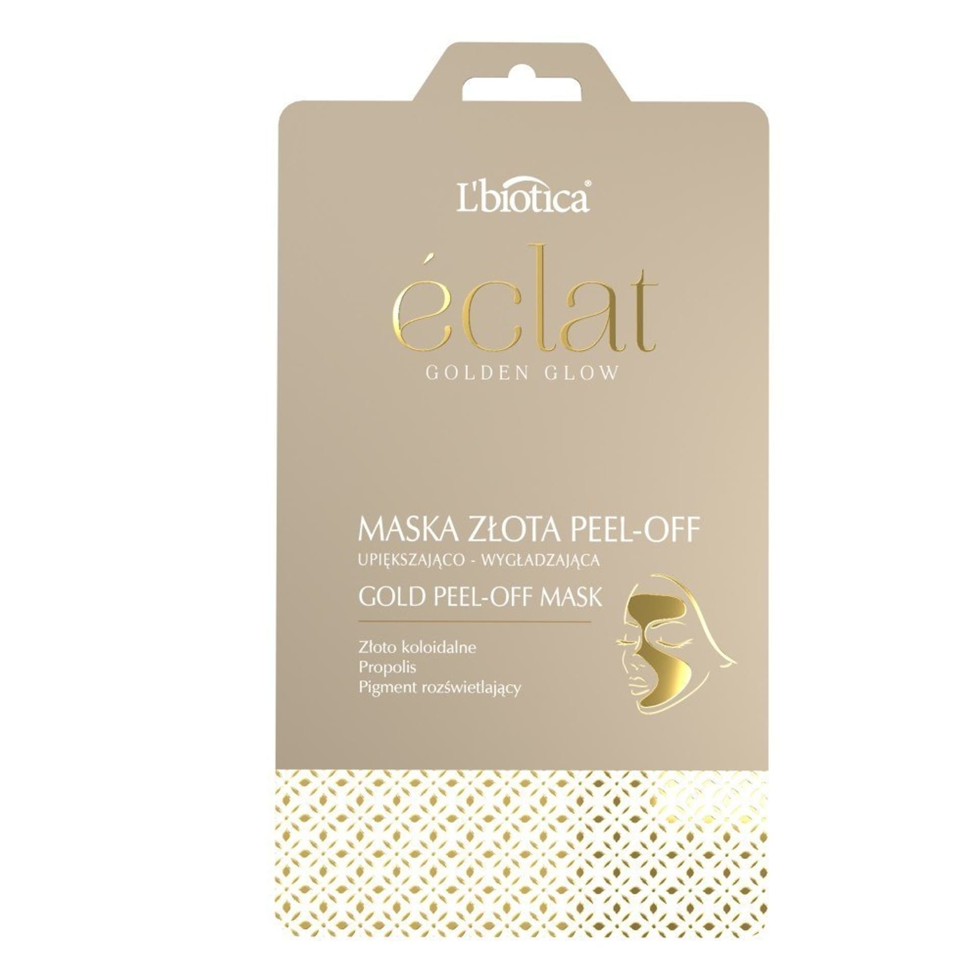 

L`BIOTICA Eclat Golden Glow Maska Złota peel-off upiększająco - wygładzająca 10g