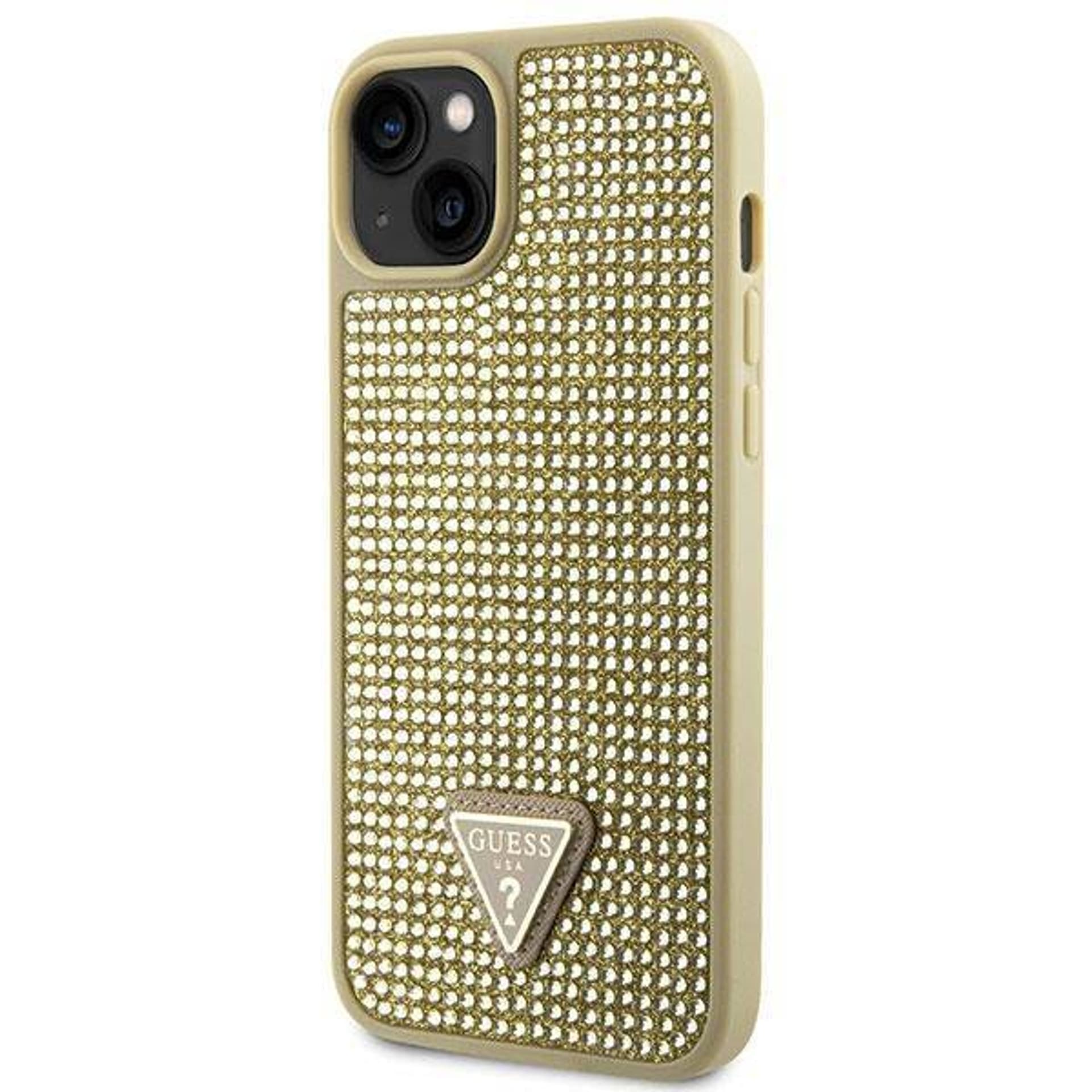 

Oryginalne Etui IPHONE 14 Guess Hardcase Rhinestone Triangle (GUHCP14SHDGTPD) złote, Guhcp14shdgtpd) złot