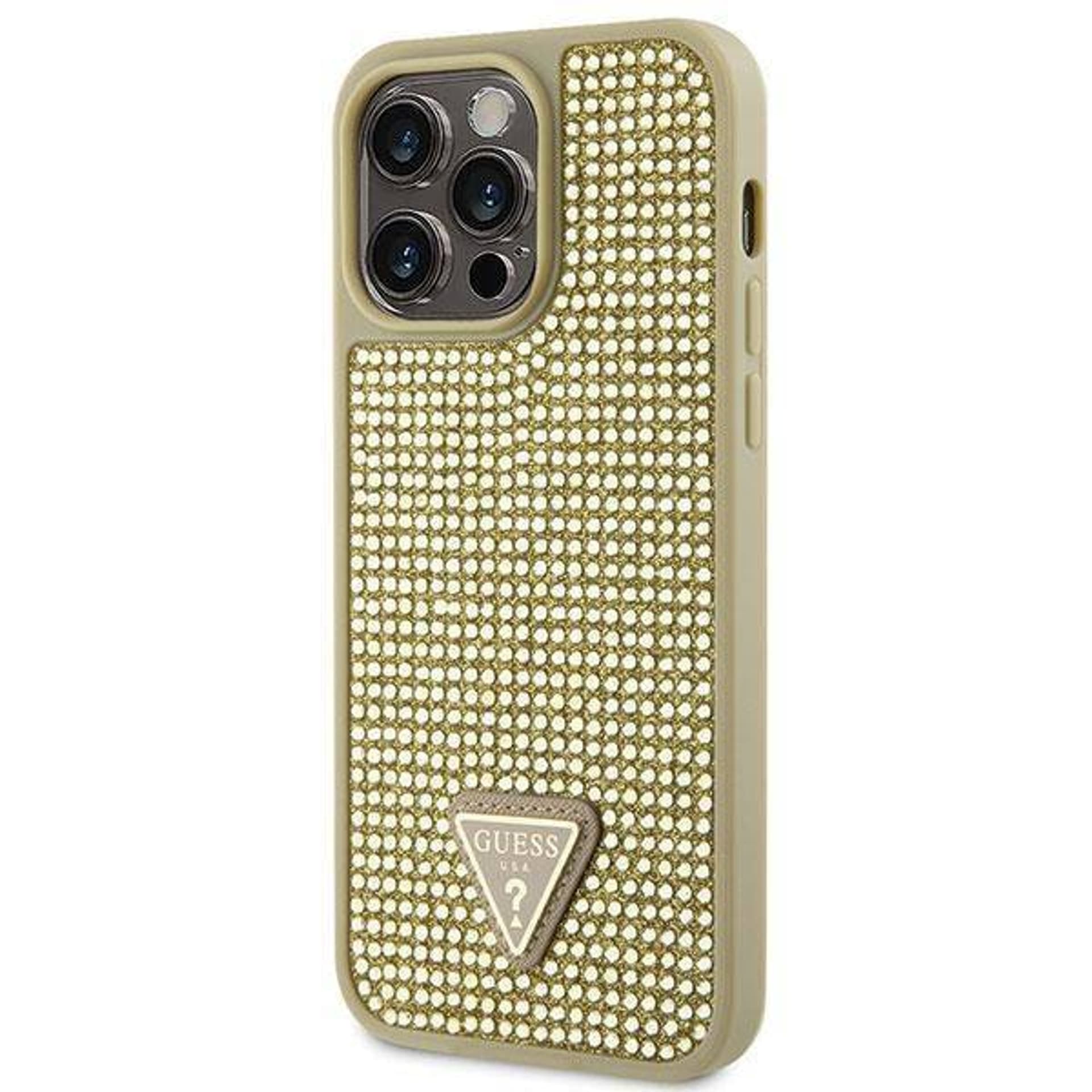 

Oryginalne Etui IPHONE 14 PRO MAX Guess Hardcase Rhinestone Triangle (GUHCP14XHDGTPD) złote, Guhcp14xhdgtpd) złot
