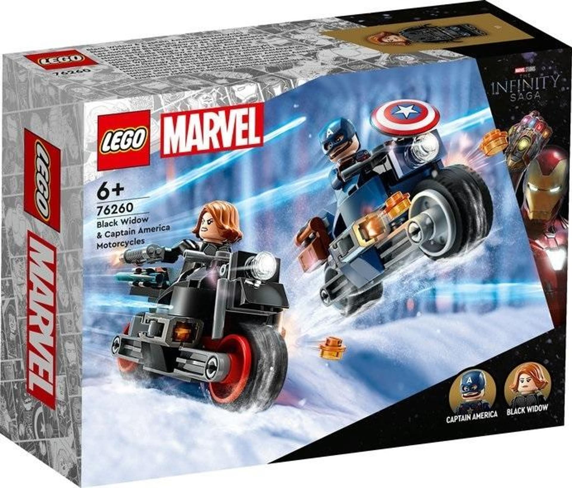 

LEGO Super Heroes Motocykle Czarnej Wdowy i Kapitana Ameryki 76260