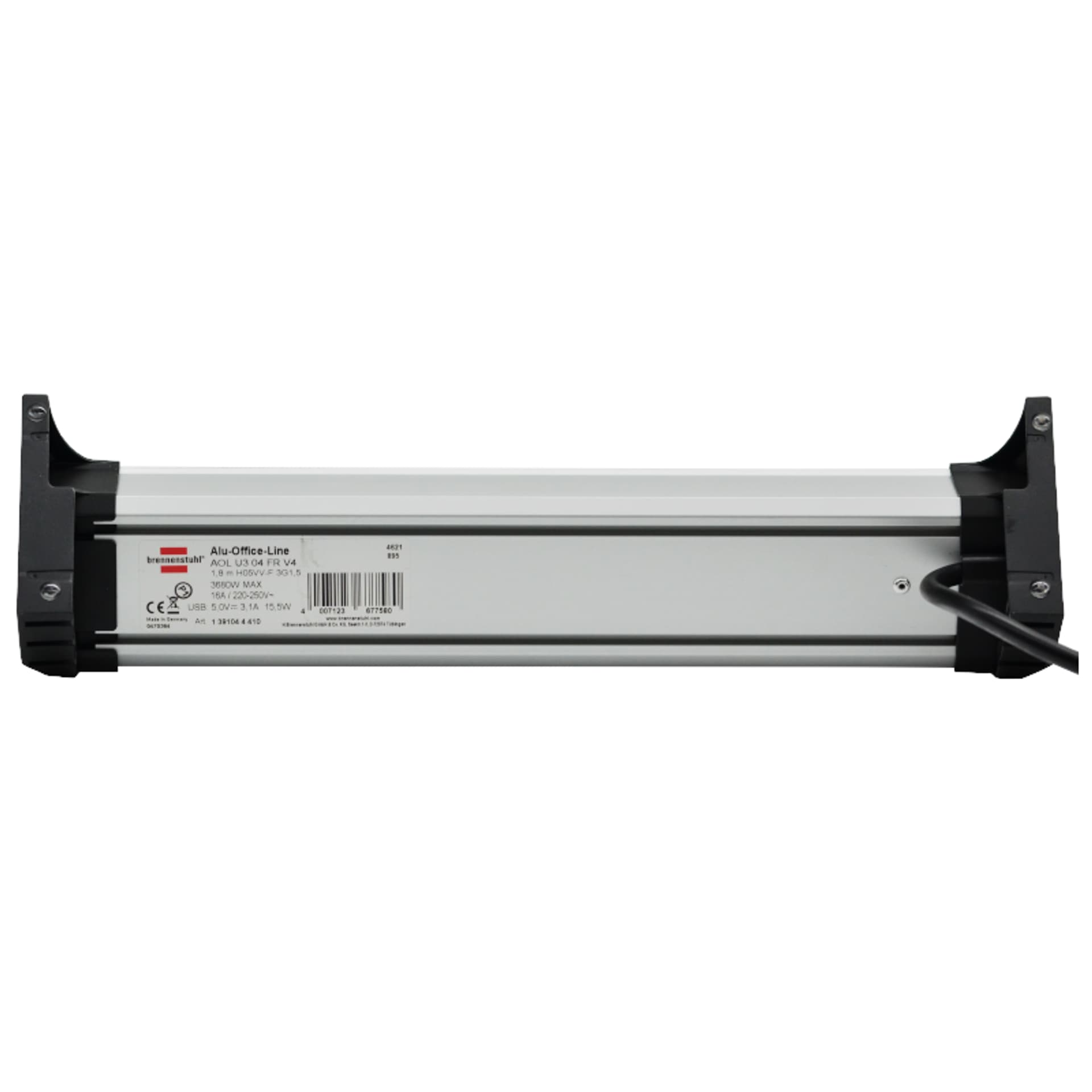 

Listwa zasilająca Alu Office Line 4 gniazda 2 USB 1,8m srebrno/czarna Brennenstuhl 1391044410