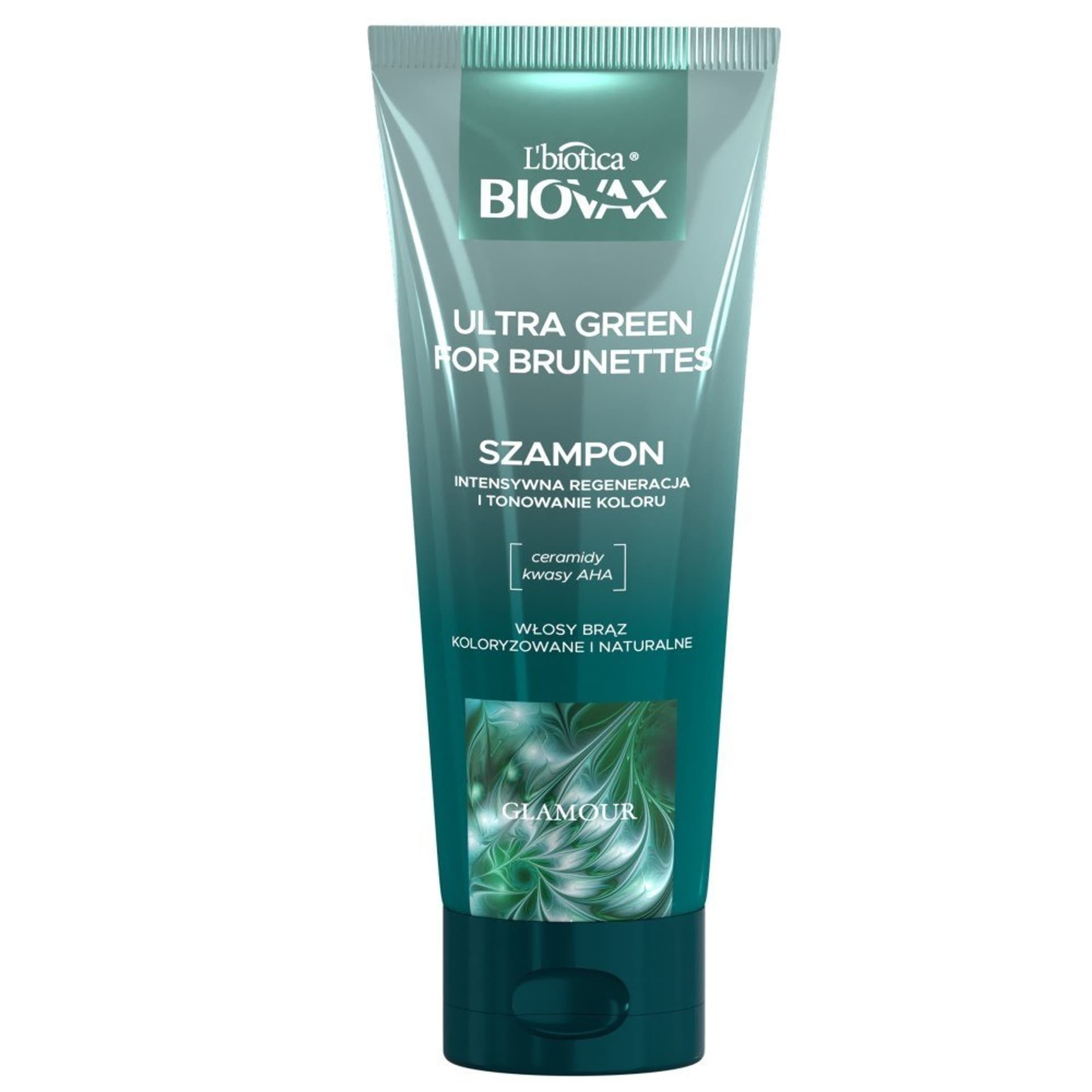 

L`BIOTICA Biovax Glamour Szampon Ultra Green For Brunettes - do włosów brązowych(naturalnych i farbowanych) 200ml