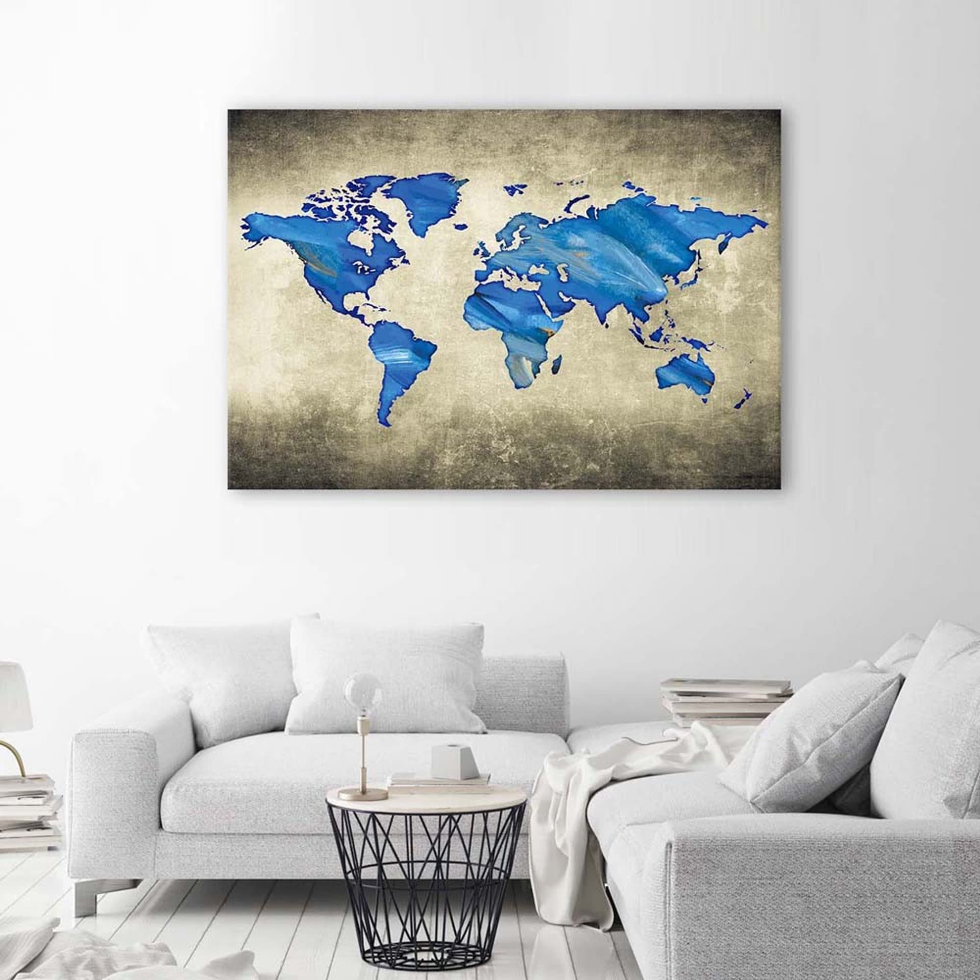 

Obraz Deco Panel, Niebieska mapa świata (Rozmiar 90x60)