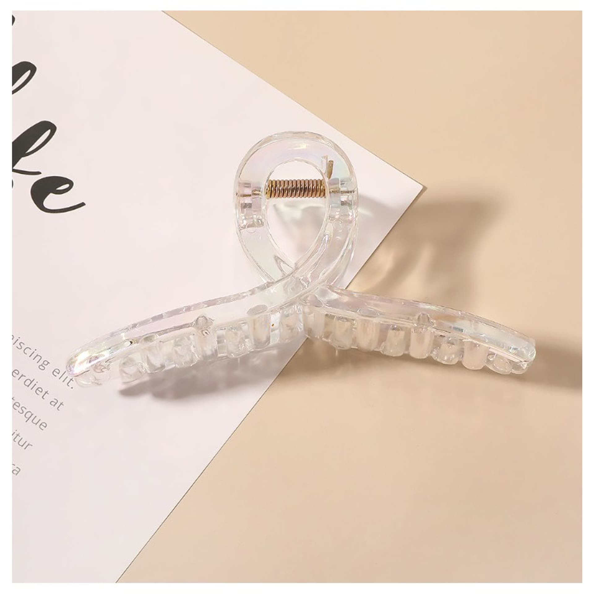 

Spinka do włosów klamra XL 10,5 cm SP179TRANS
