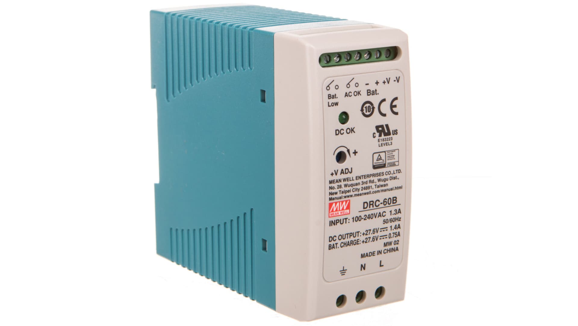 

Zasilacz buforowy 90-264V AC / 27,6V DC 1,4A 59,34W DRC-60B