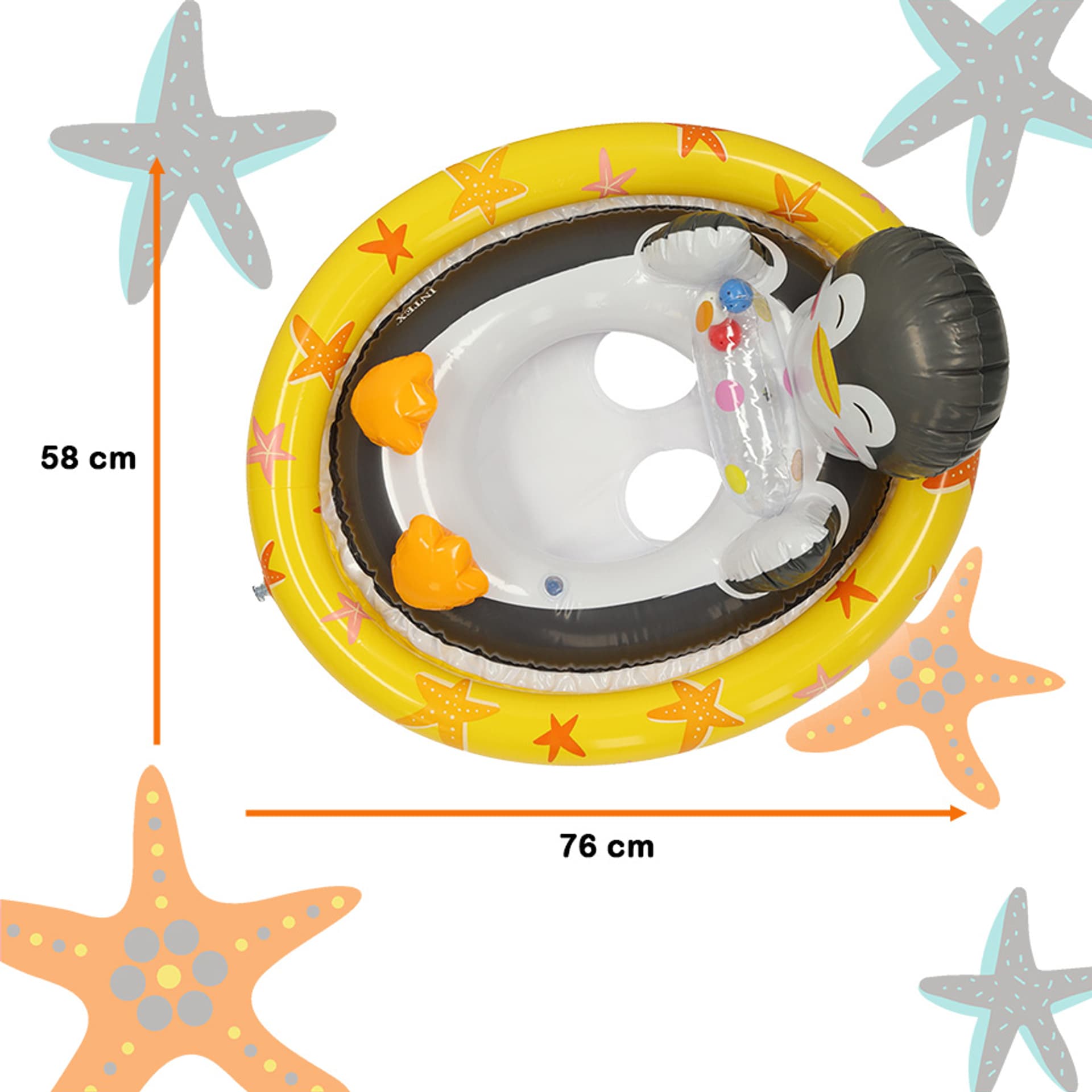 

INTEX 59570 Koło do pływania dmuchane pontonik pingwin max 23kg 3-4lata