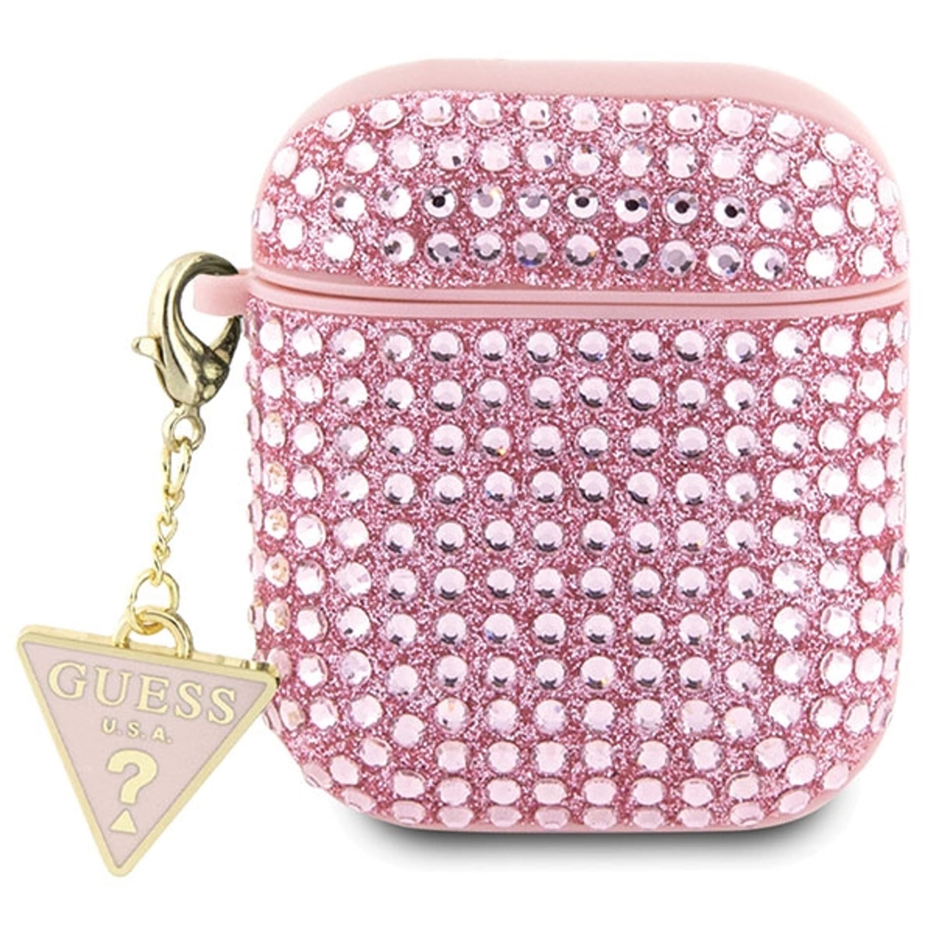 

Oryginalne Etui APPLE AIRPODS Guess Hardcase Rhinestone Triangle (GUA2HDGTPP) różowe, Gua2hdgtpp) różow