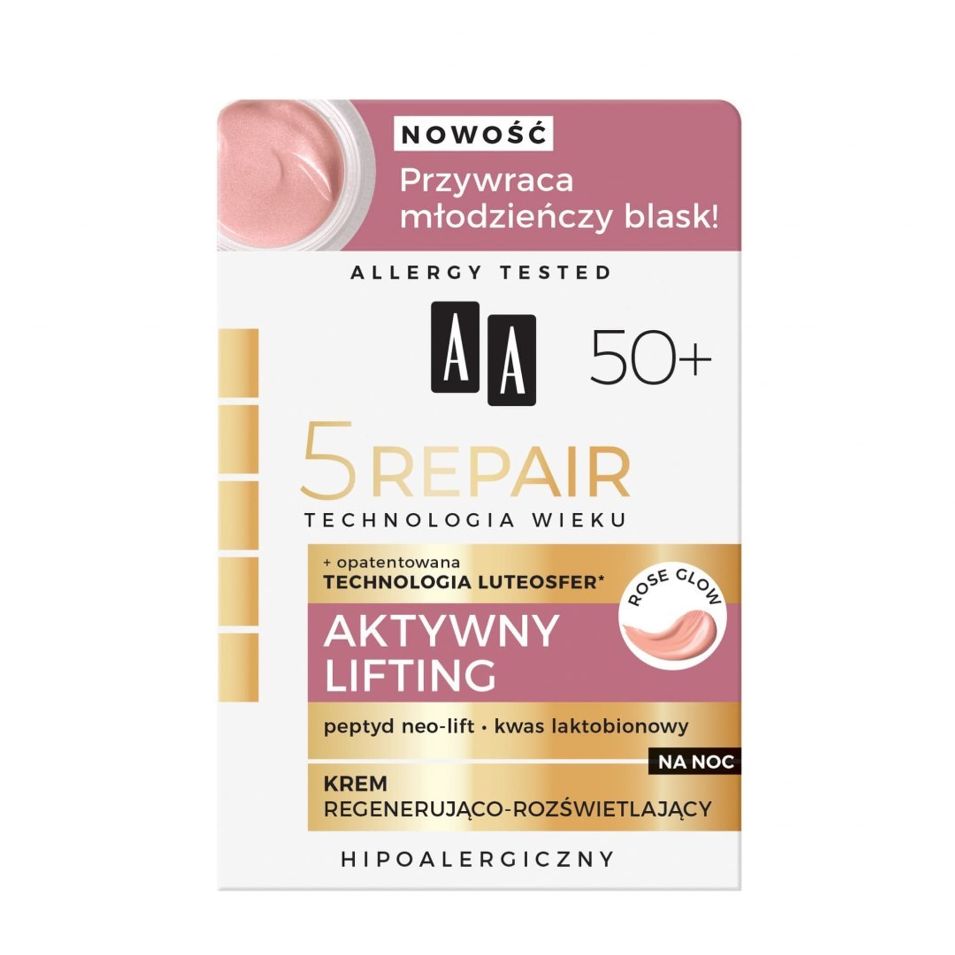 

AA Technologia Wieku 5 Repair 50+ Krem Aktywny lifting na noc