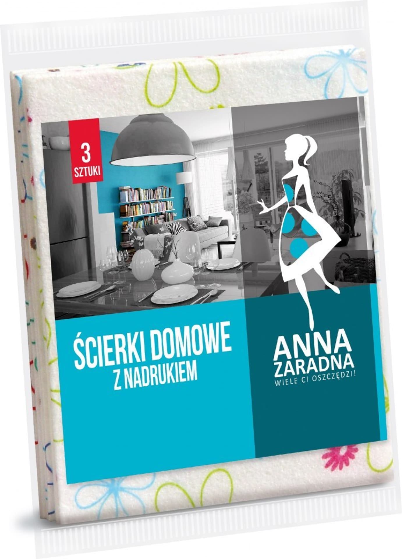 

AZ-4315-SCIERKI DOMOWE 3SZT Z NADRUKIEM