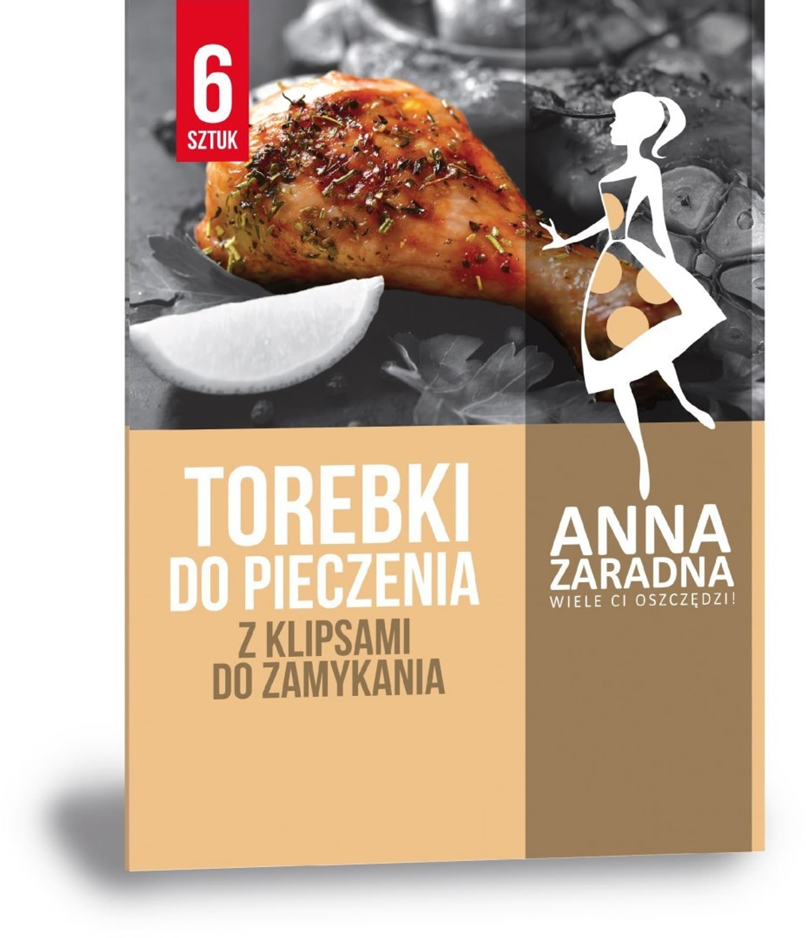 

ANNA ZARADNA Torebki do pieczenia z klipsami do zamykania 1op.-6szt