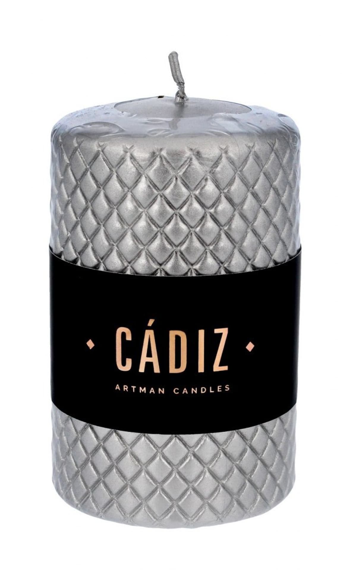 

Artman Boże Narodzenie Świeca ozdobna Cadiz - walec mały (średnica 7.3cm) srebrny 1szt, Średnica 7.3cm) srebrny 1sz