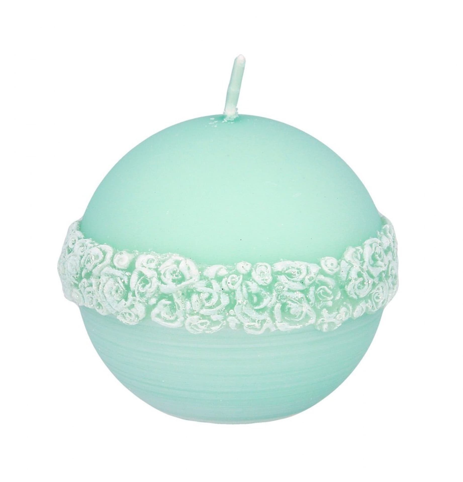 

ARTMAN Świeca ozdobna Bella - kula mała (średnica 8cm) miętowa 1szt, Średnica 8cm) miętowa 1sz