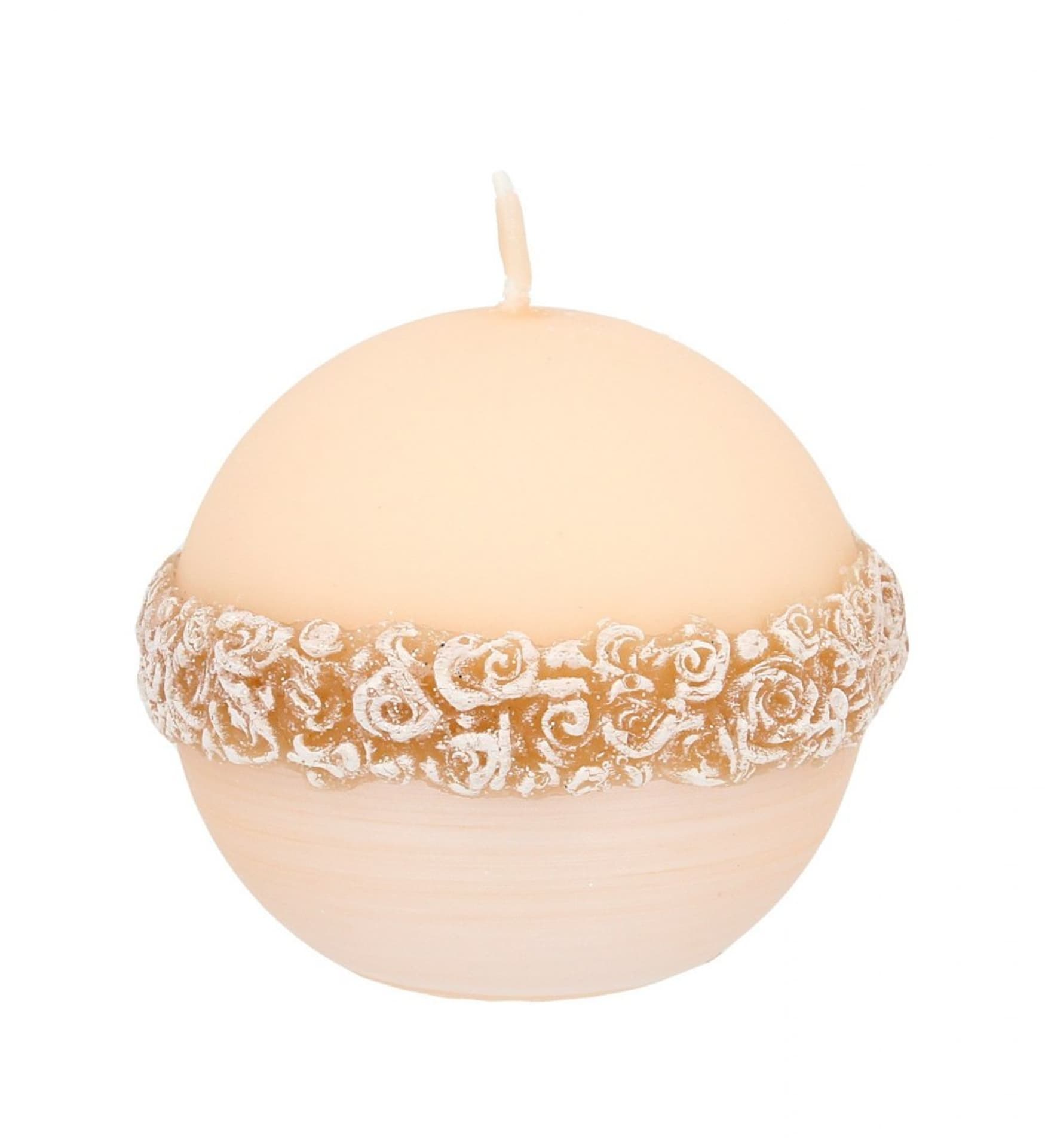 

ARTMAN Świeca ozdobna Bella - kula mała (średnica 8cm) piaskowa 1szt, Średnica 8cm) piaskowa 1sz