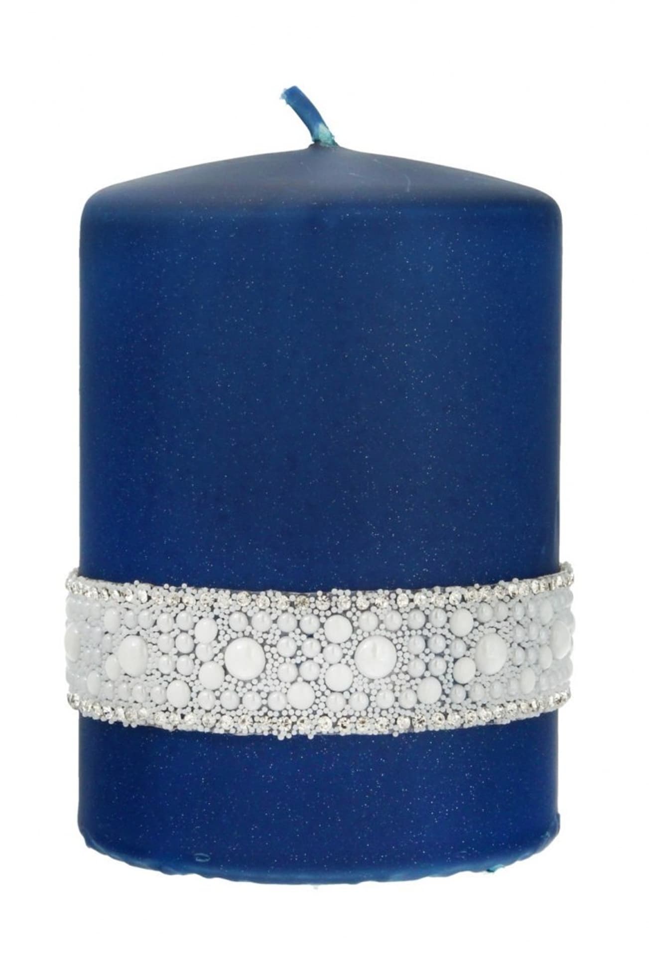 

Artman Świeca ozdobna Crystal Pearl - walec mały granatowy 1szt