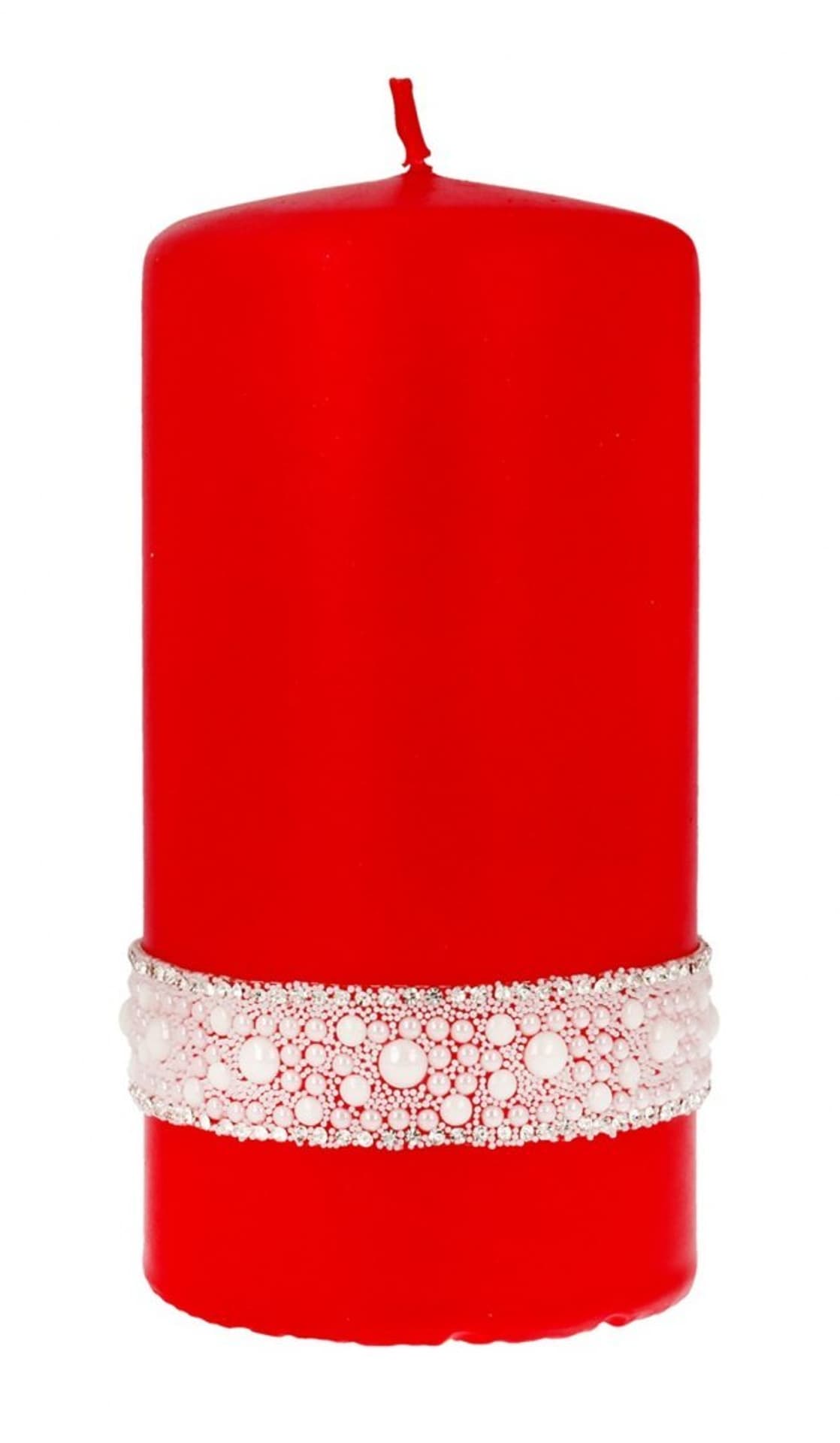 

Artman Świeca ozdobna Crystal Pearl - walec średni czerwony 1szt