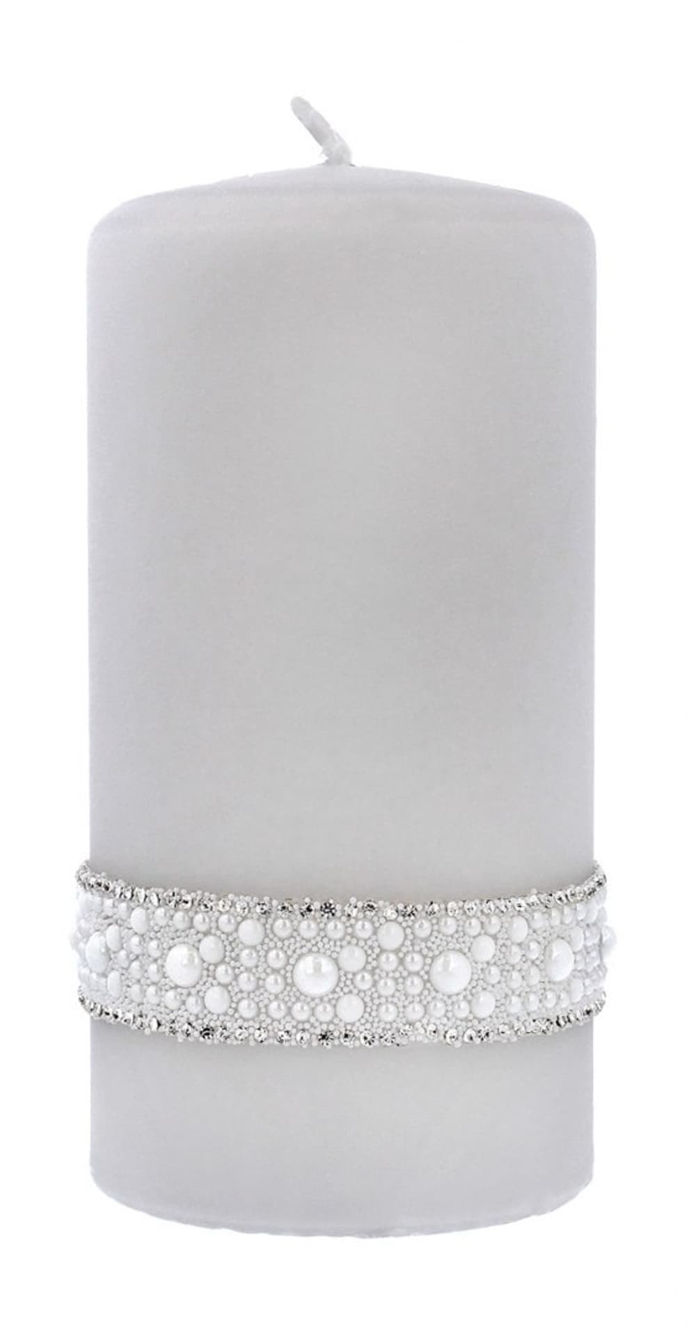 

Artman Świeca ozdobna Crystal Pearl - walec średni szary 1szt