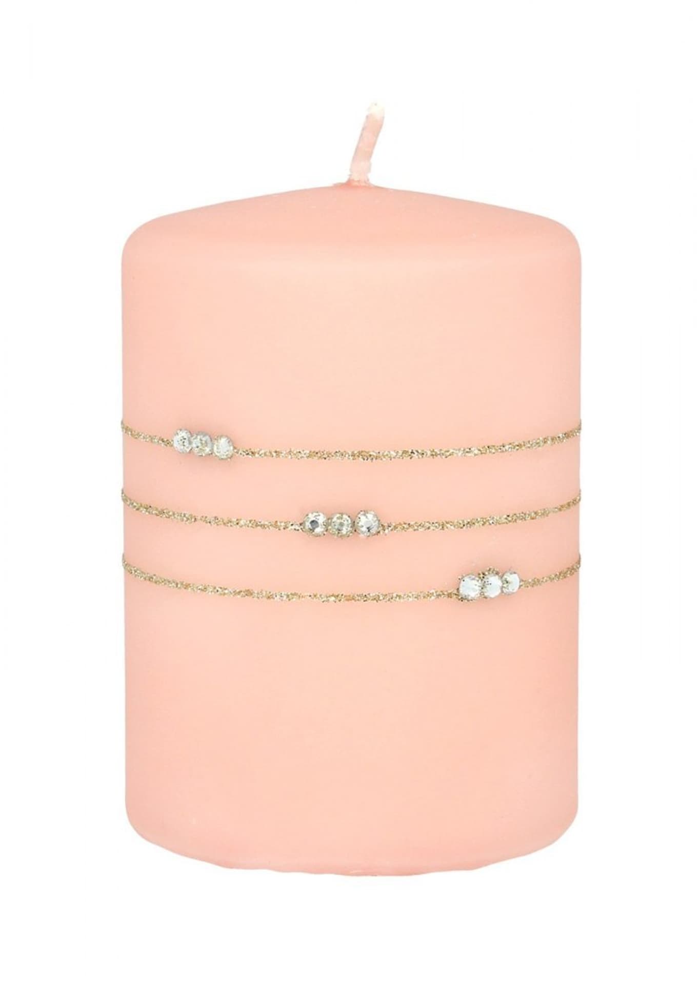 

ARTMAN Świeca ozdobna Kolia Mat - walec mały (średnica 7cm) rose gold 1szt, Średnica 7cm) rose gold 1sz