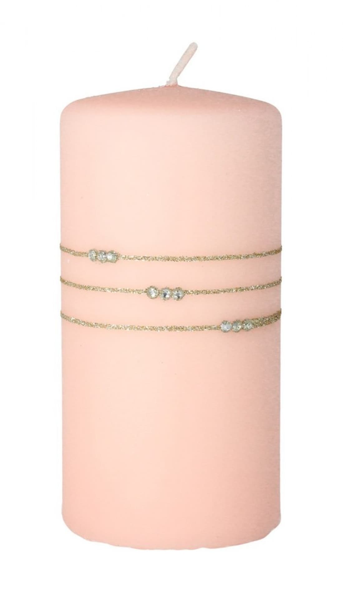 

ARTMAN Świeca ozdobna Kolia Mat - walec średni (średnica 7cm) rose gold 1szt, Średnica 7cm) rose gold 1sz