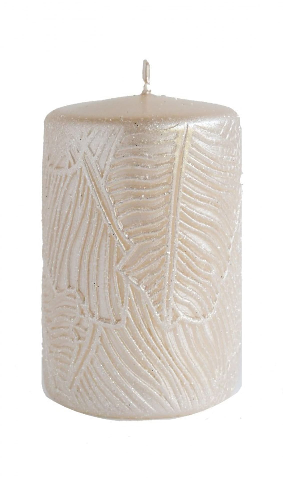 

ARTMAN Świeca ozdobna Tivano - walec mały (średnica 7cm) szampan 1szt, Średnica 7cm) szampan 1sz