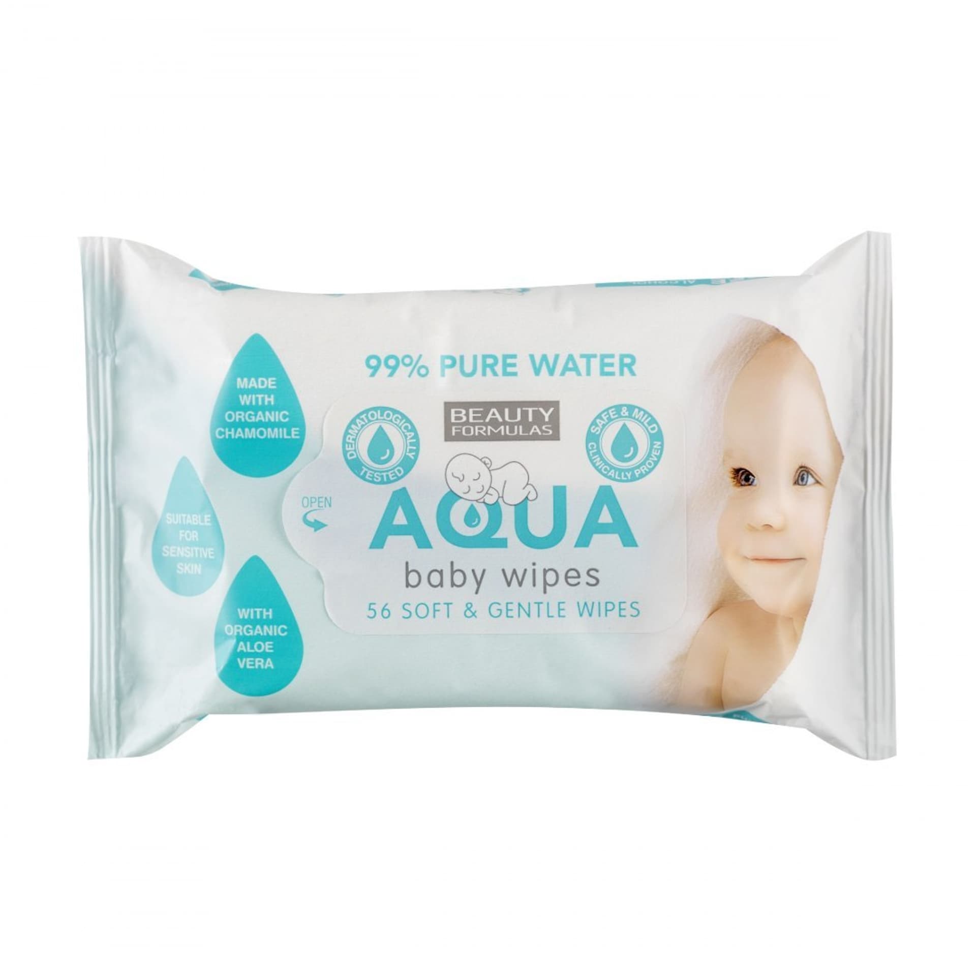 

Beauty Formulas Chusteczki Nawilżane 99% Aqua 56szt.