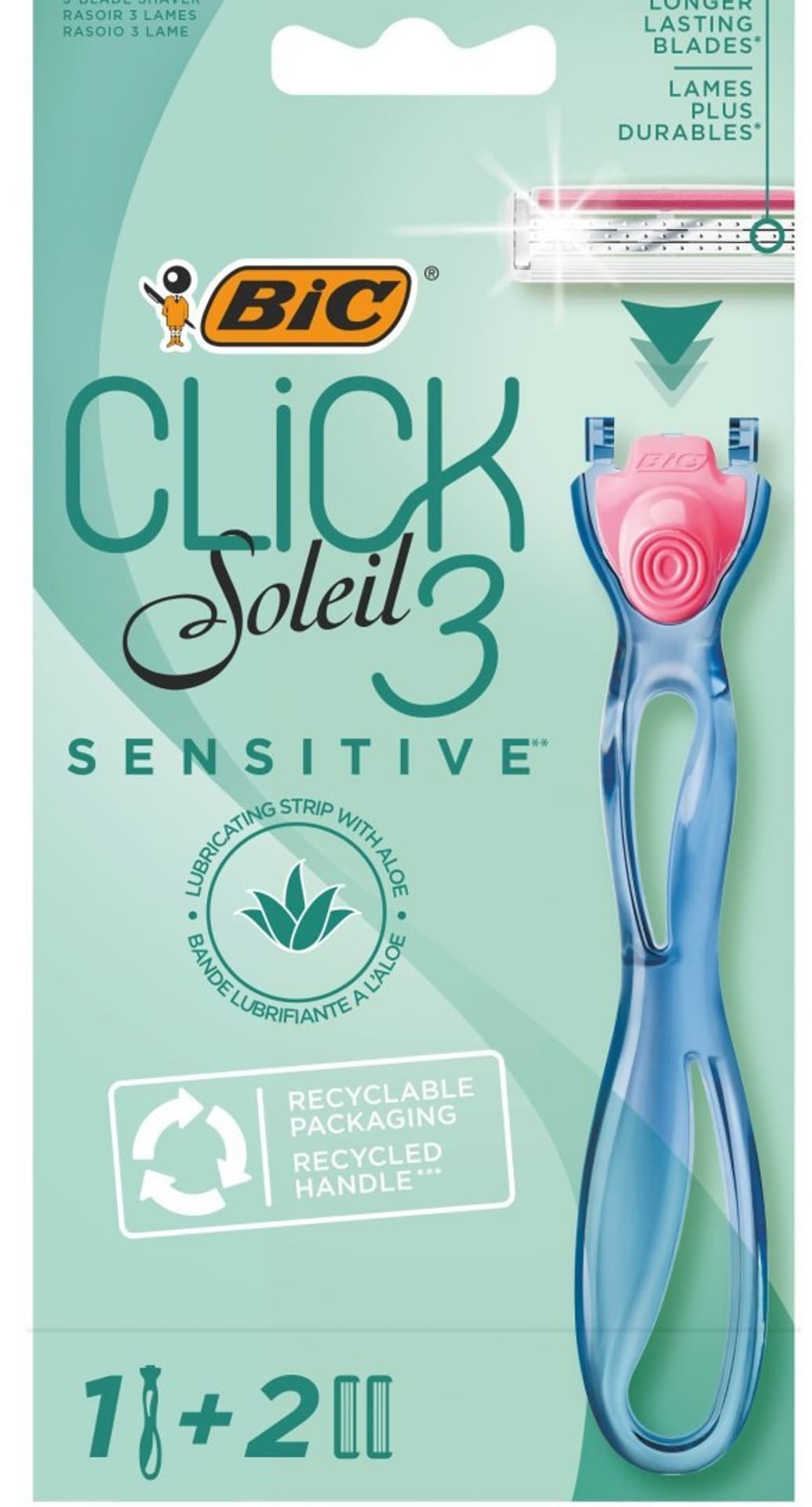 

BIC*Sys Maszynka do gol. Soleil Sens.Click Blist3