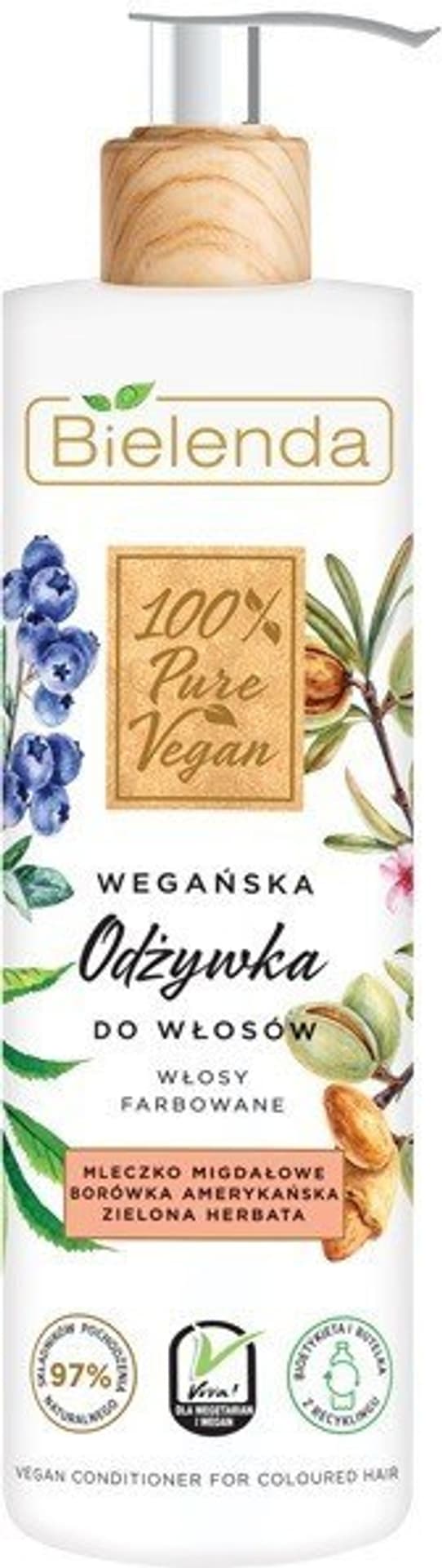 

Bielenda 100% Pure Vegan Wegańska Odżywka do włosów farbowanych 240ml