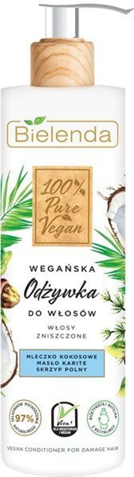 

Bielenda 100% Pure Vegan Wegańska Odżywka do włosów zniszczonych 240ml