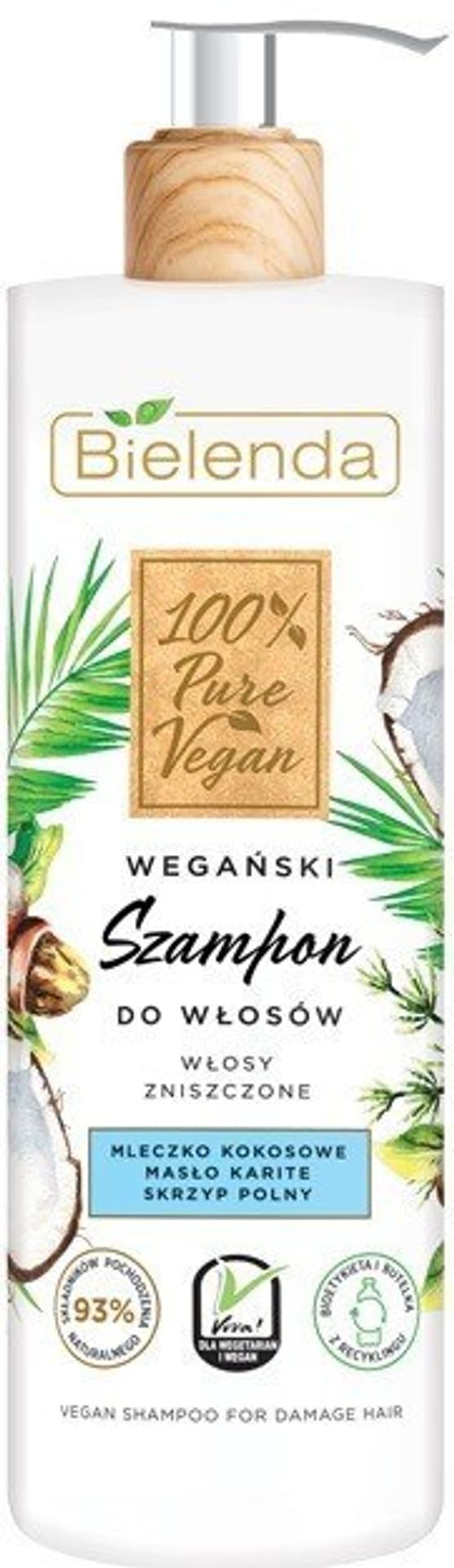 

Bielenda 100% Pure Vegan Wegański Szampon do włosów zniszczonych 400g