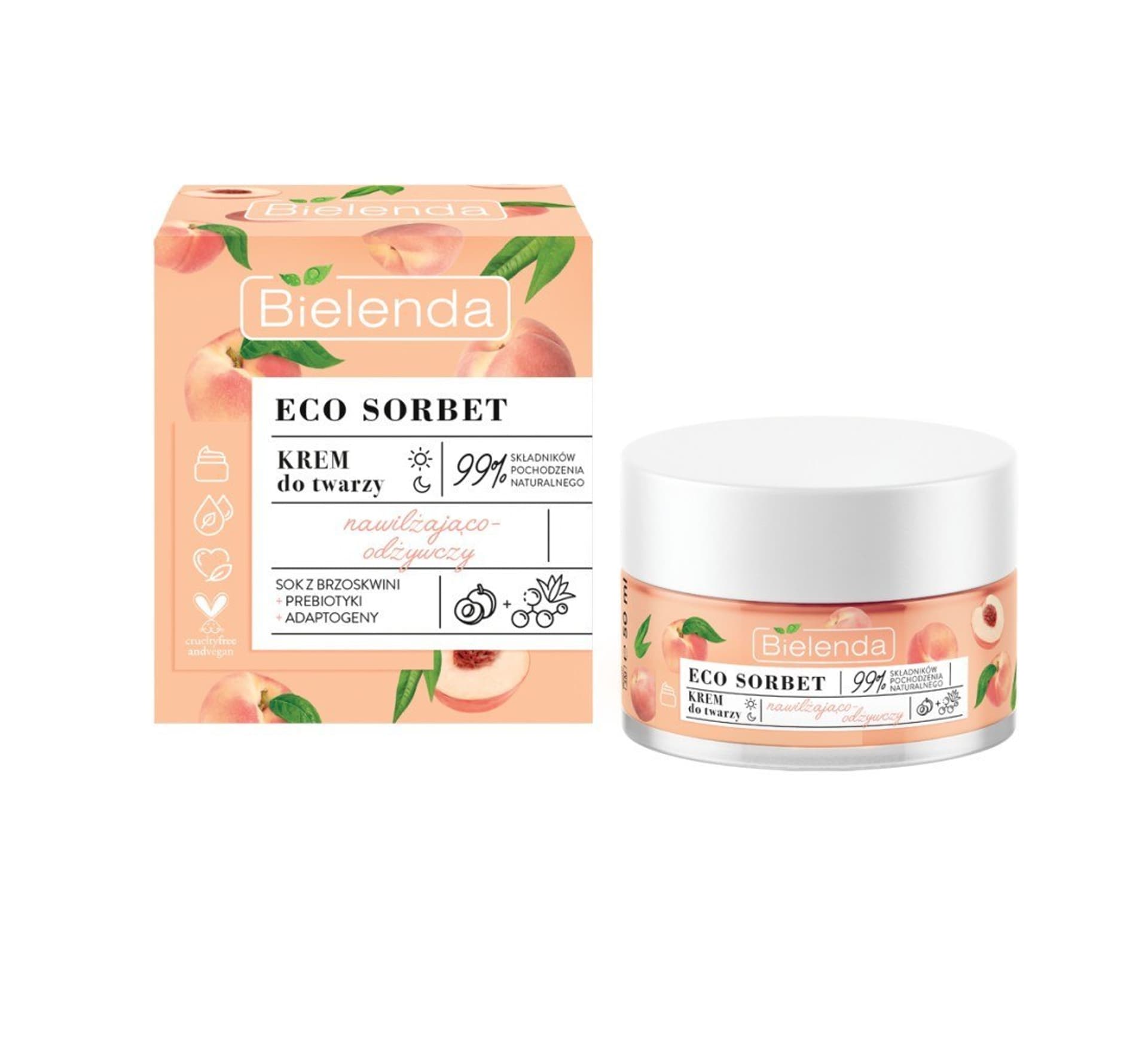 

Bielenda Eco Sorbet Brzoskwinia Krem nawilżająco-odżywczy na dzień i noc 50ml