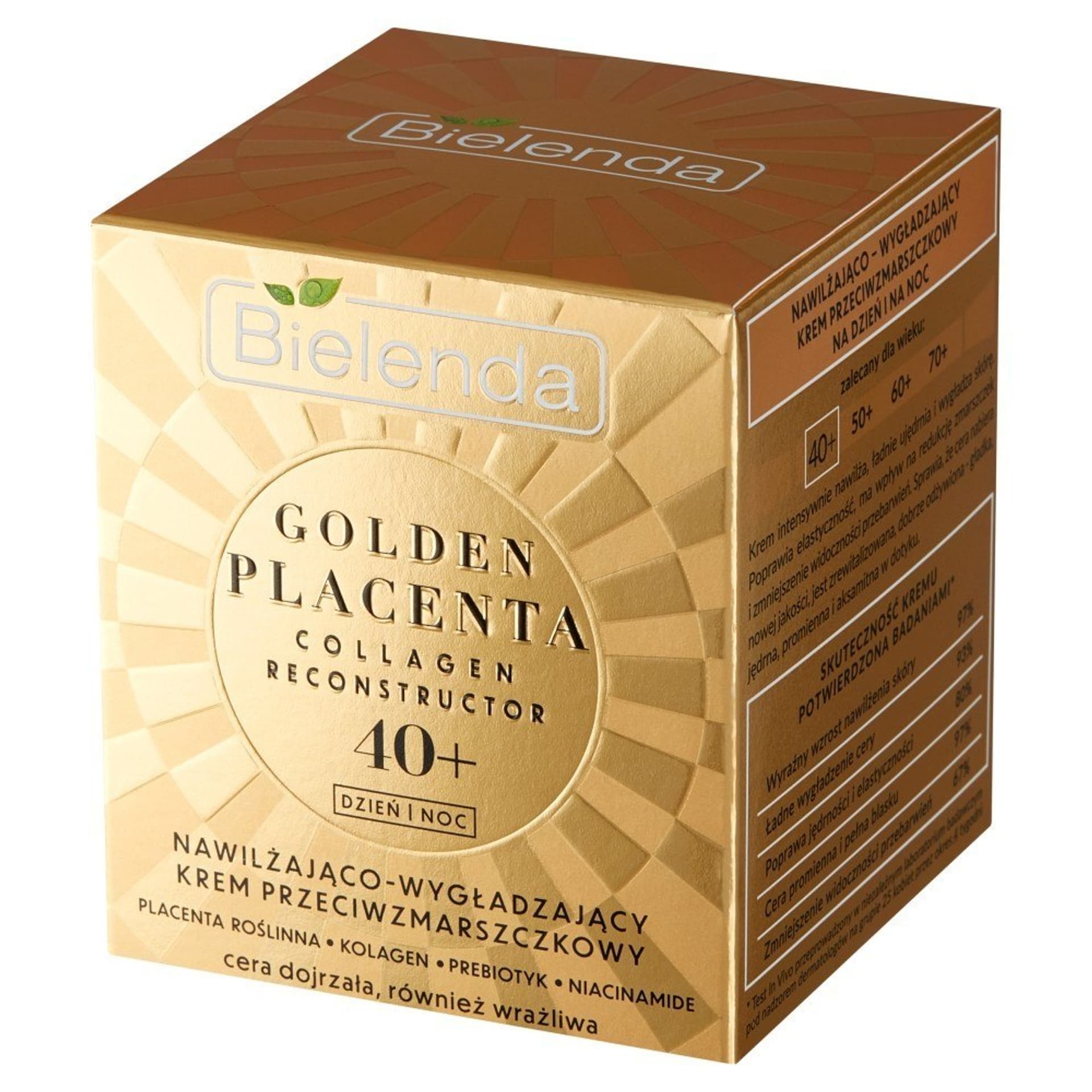

Bielenda Golden Placenta 40+ Nawilżająco - Wygładzający Krem przeciwzmarszczkowy na dzień i noc 50ml