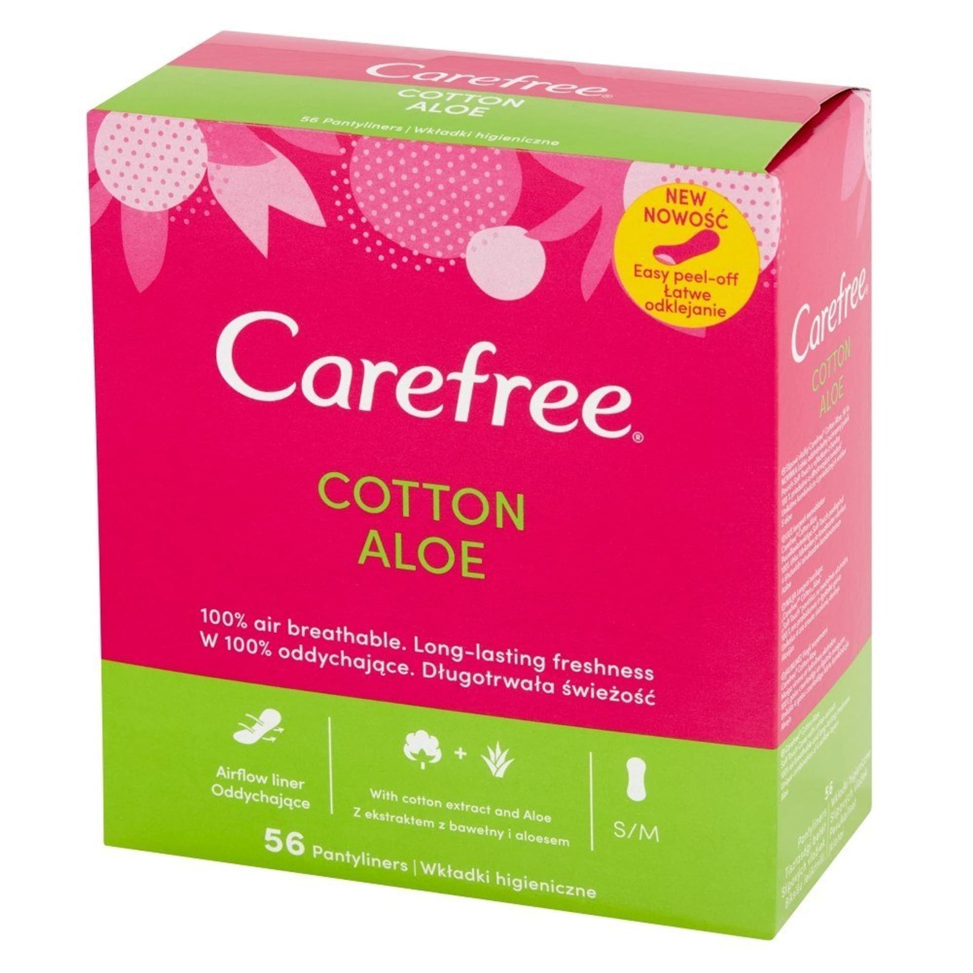 

Carefree Cotton Aloe Wkładki higieniczne 1op.-56szt