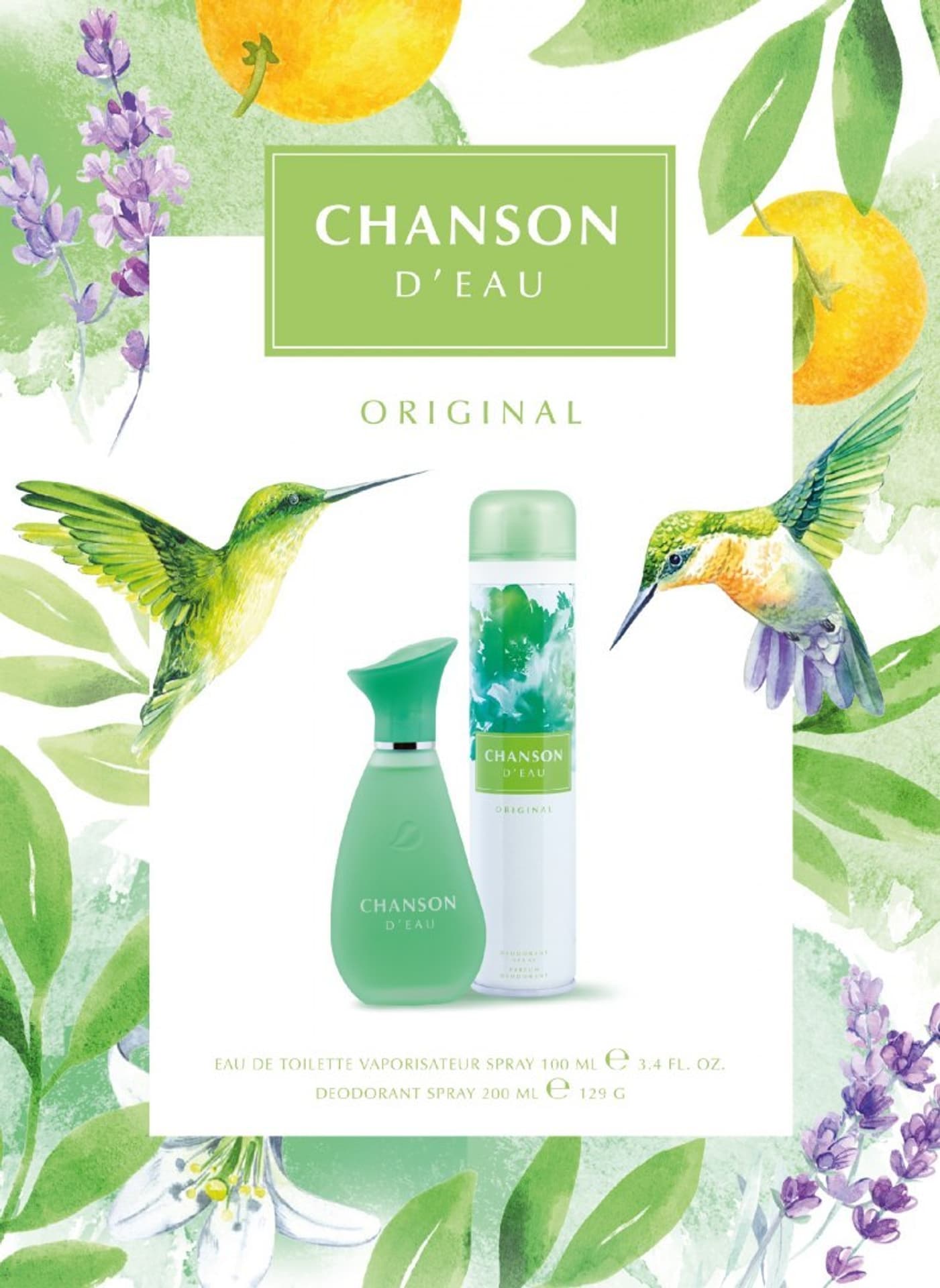 

Chanson D`Eau Zestaw prezentowy Original (woda toaletowa 100ml+dezodorant spray 200ml)