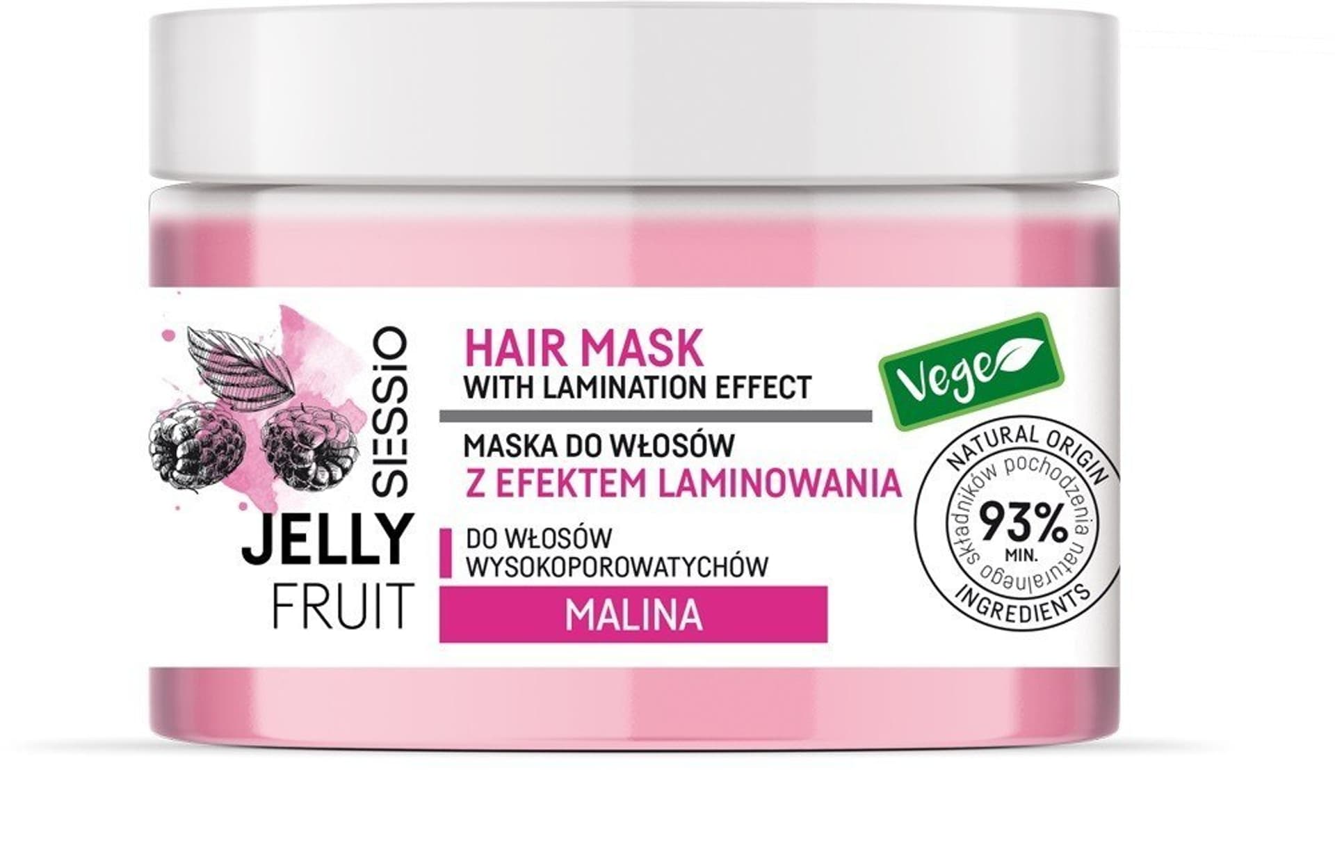 

CHANTAL Sessio Jelly Fruit Maska do włosów z efektem laminowania Malina - do włosów wysokoporowatych 250g