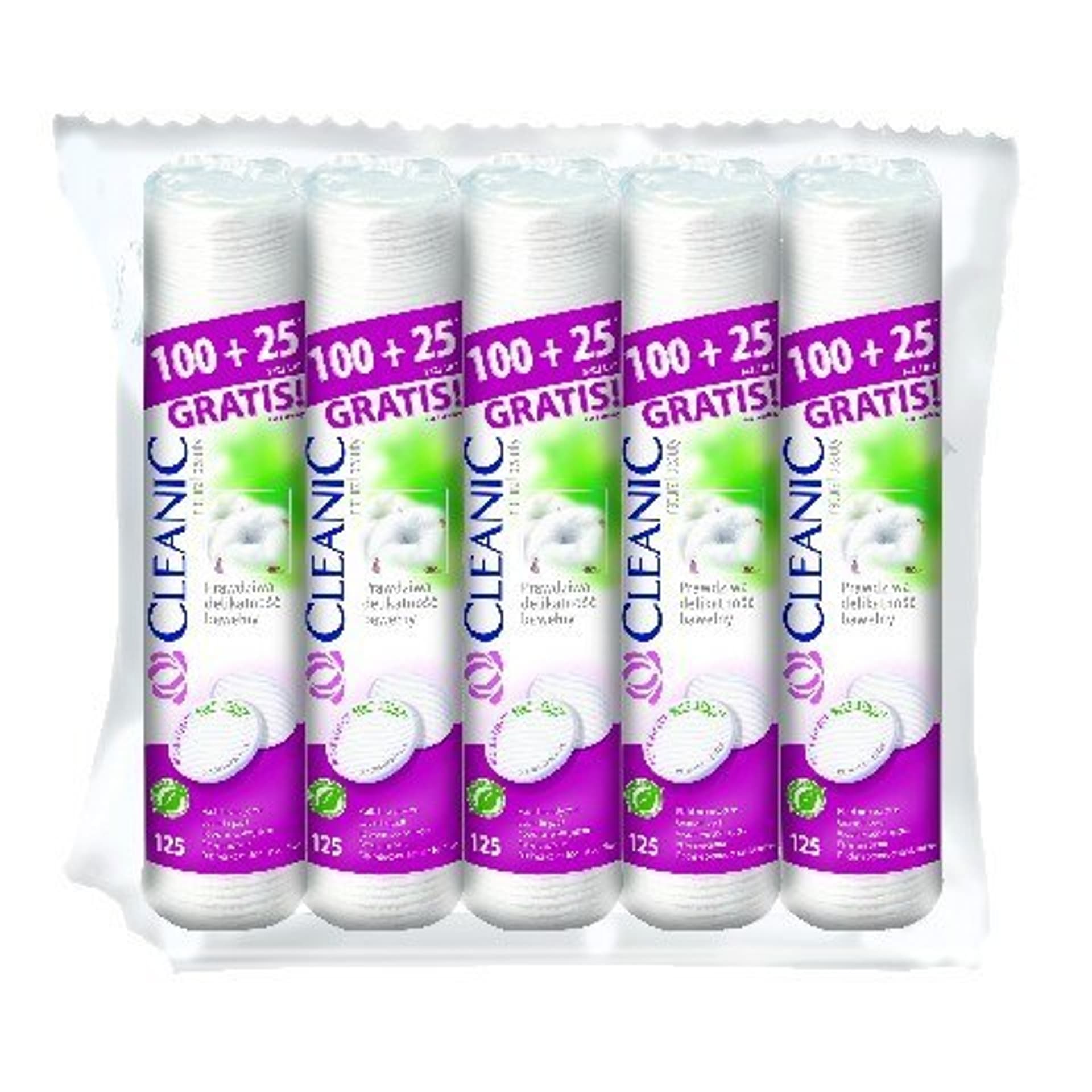 

Cleanic Płatki kosmetyczne Pure Effect Okrągłe 5 x 125 szt