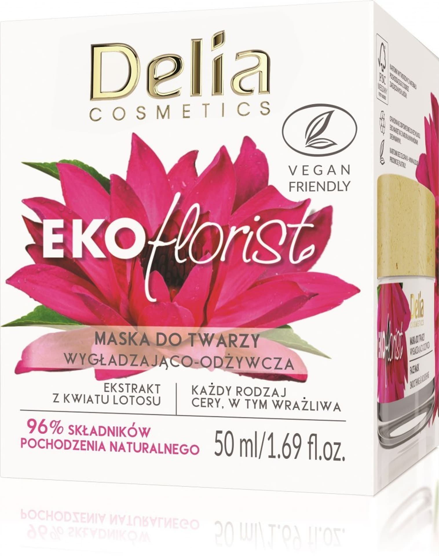 

Delia Cosmetics Eko Florist Kwiat Lotosu Maska do twarzy wygładzająco - odżywcza 50ml