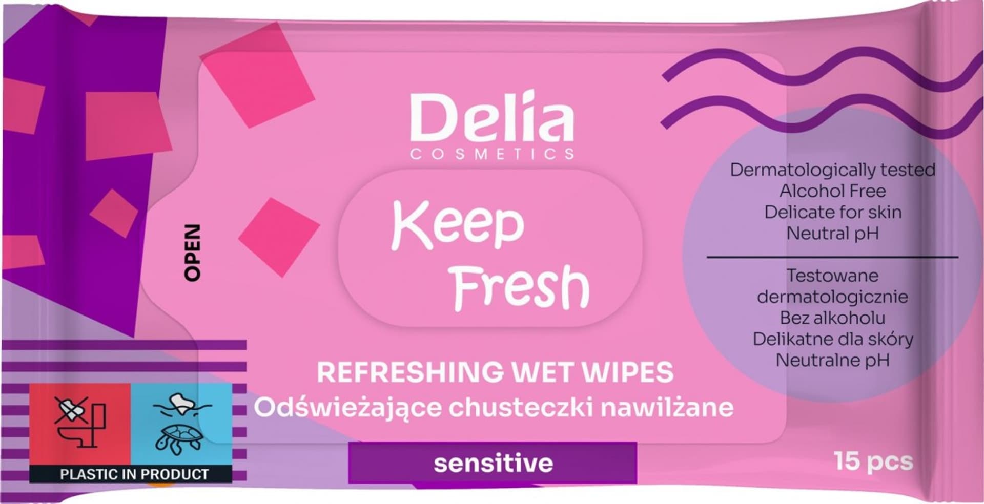 

DELIA KEEP FRESH Chusteczki nawil.Senstitiv 15szt
