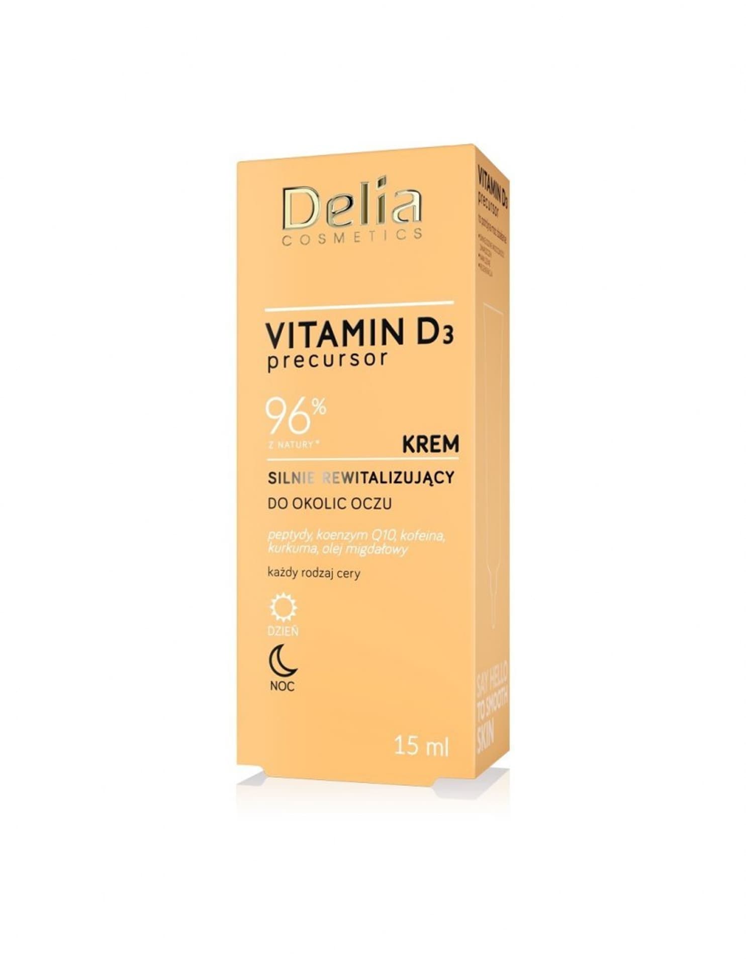 

Delia Cosmetics Vitamin D3 Precursor Krem silnie rewitalizujący do okolic oczu na dzień i noc 15ml
