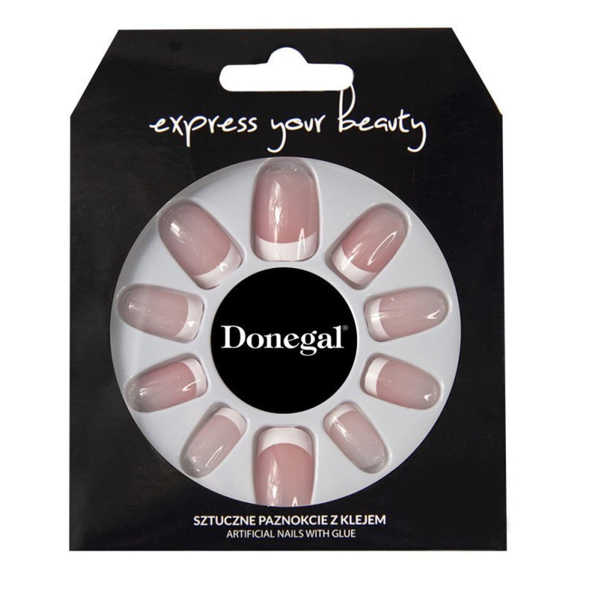 

Donegal SZTUCZNE PAZNOKCIE z klejem Express Your Beauty (3040) 1op.-28szt, 3040) 1op.-28sz
